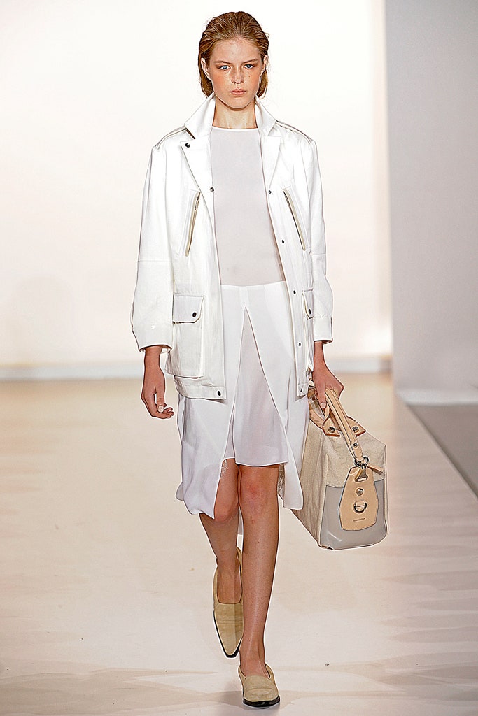 beige leather bag