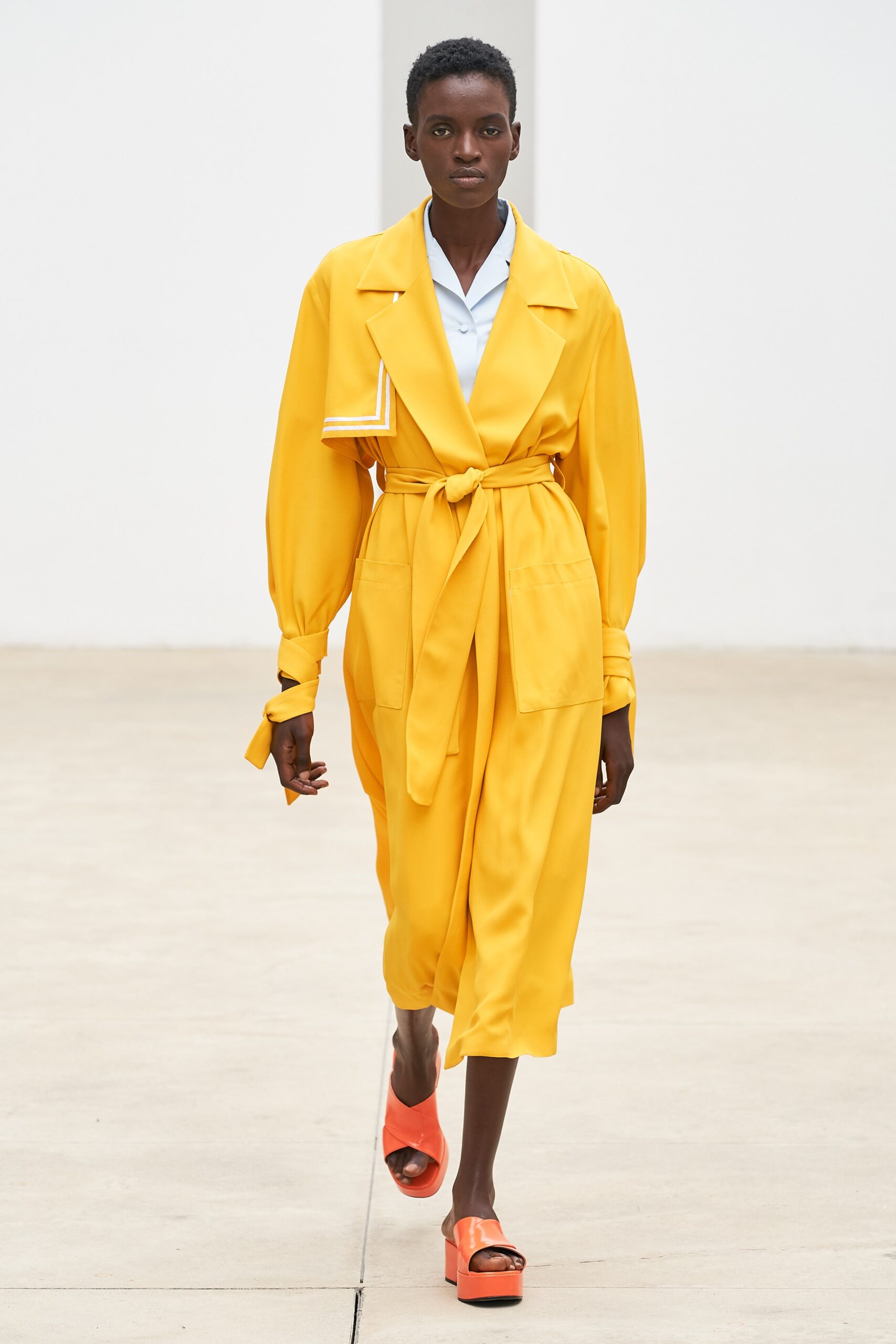 yellow relaxed jacket and pants