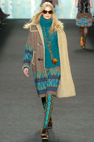 brown wool coat teal sweater