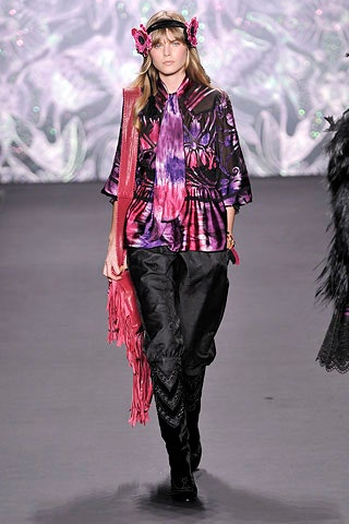 pink silk fringed scarf
