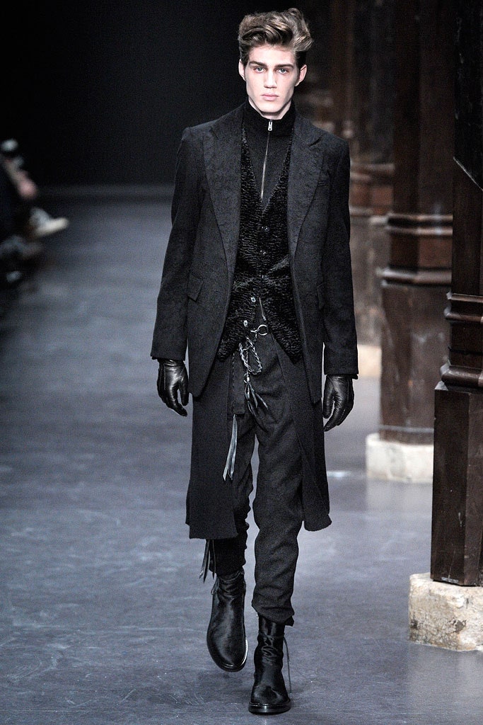 black wool coat with vest