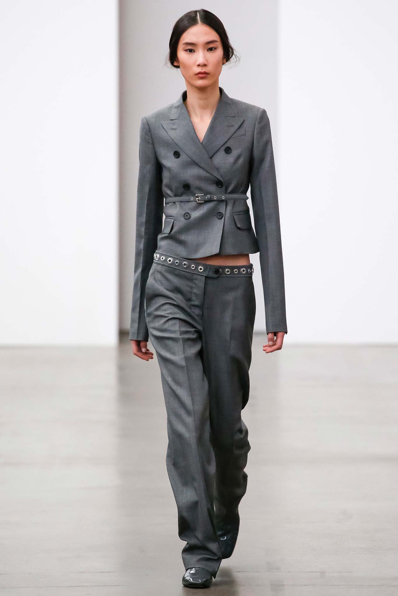 gray tailored suit