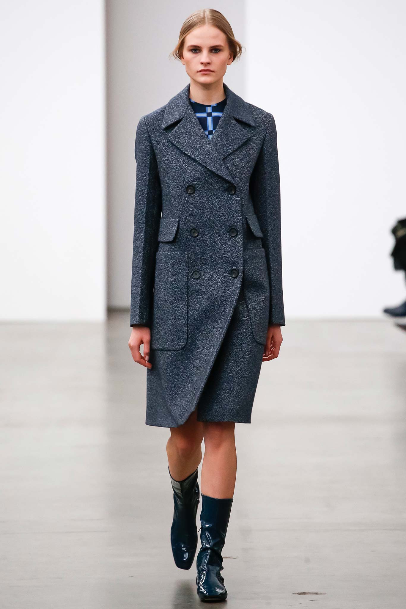 gray tailored wool coat