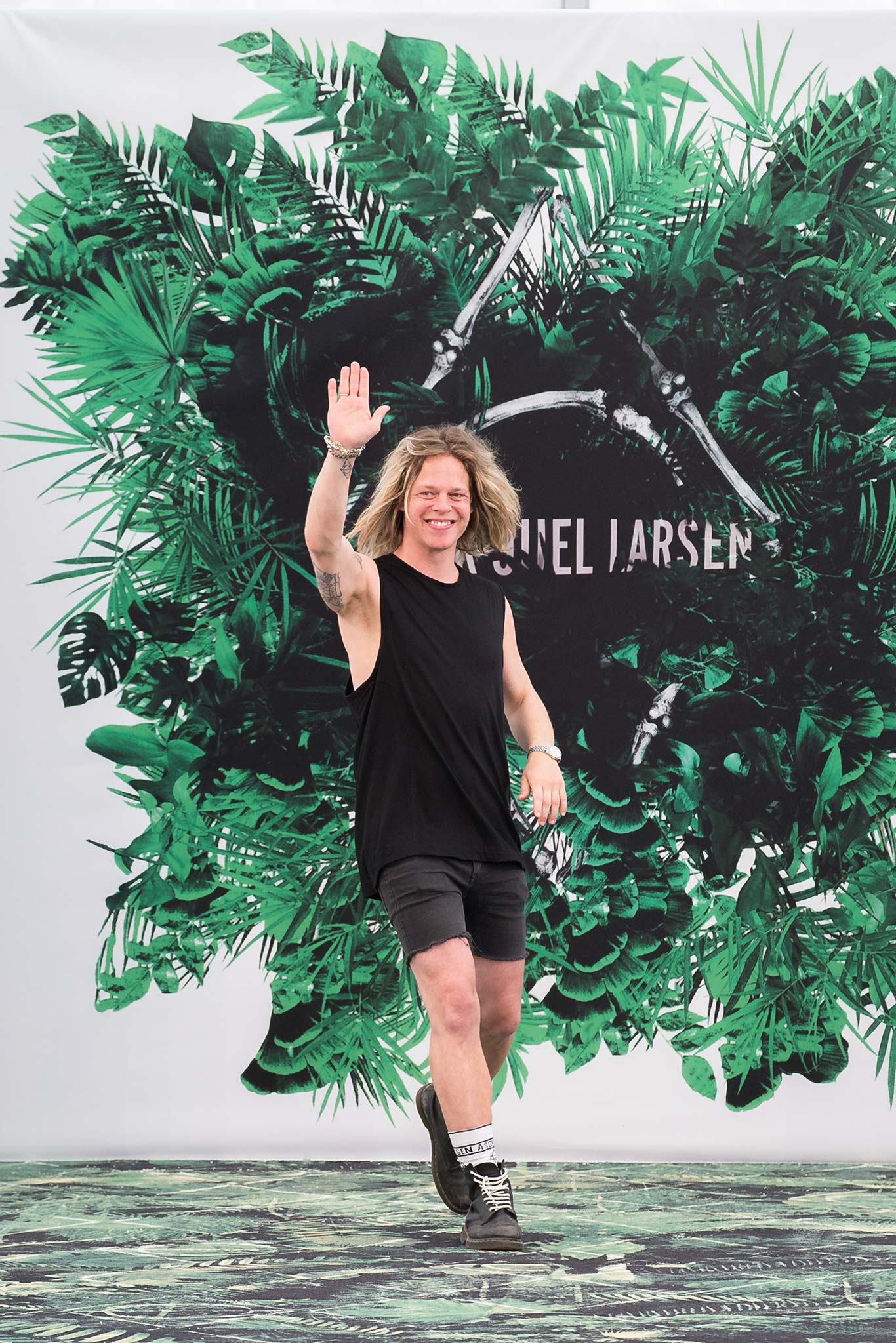 black tank-top and shorts