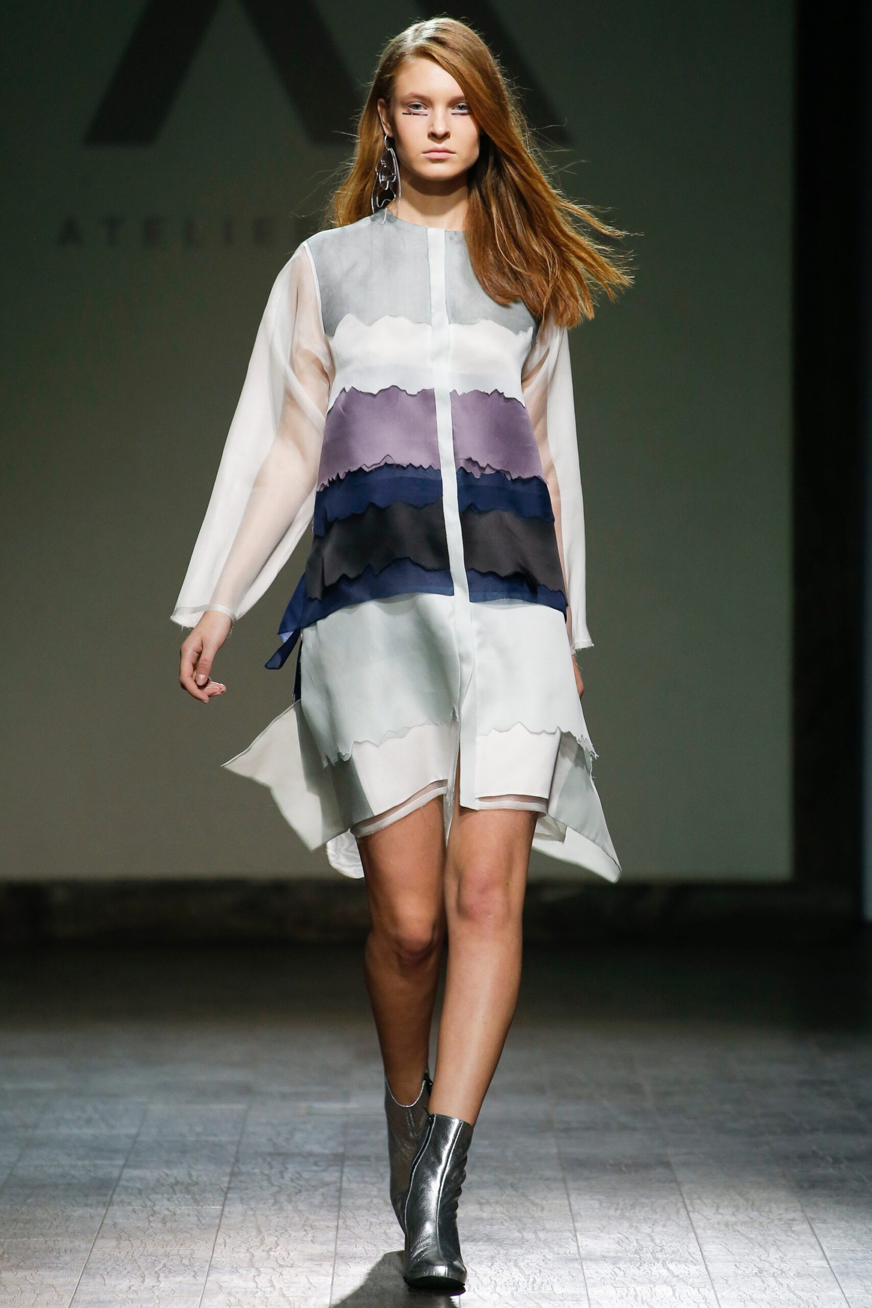 sheer printed chiffon mini dress