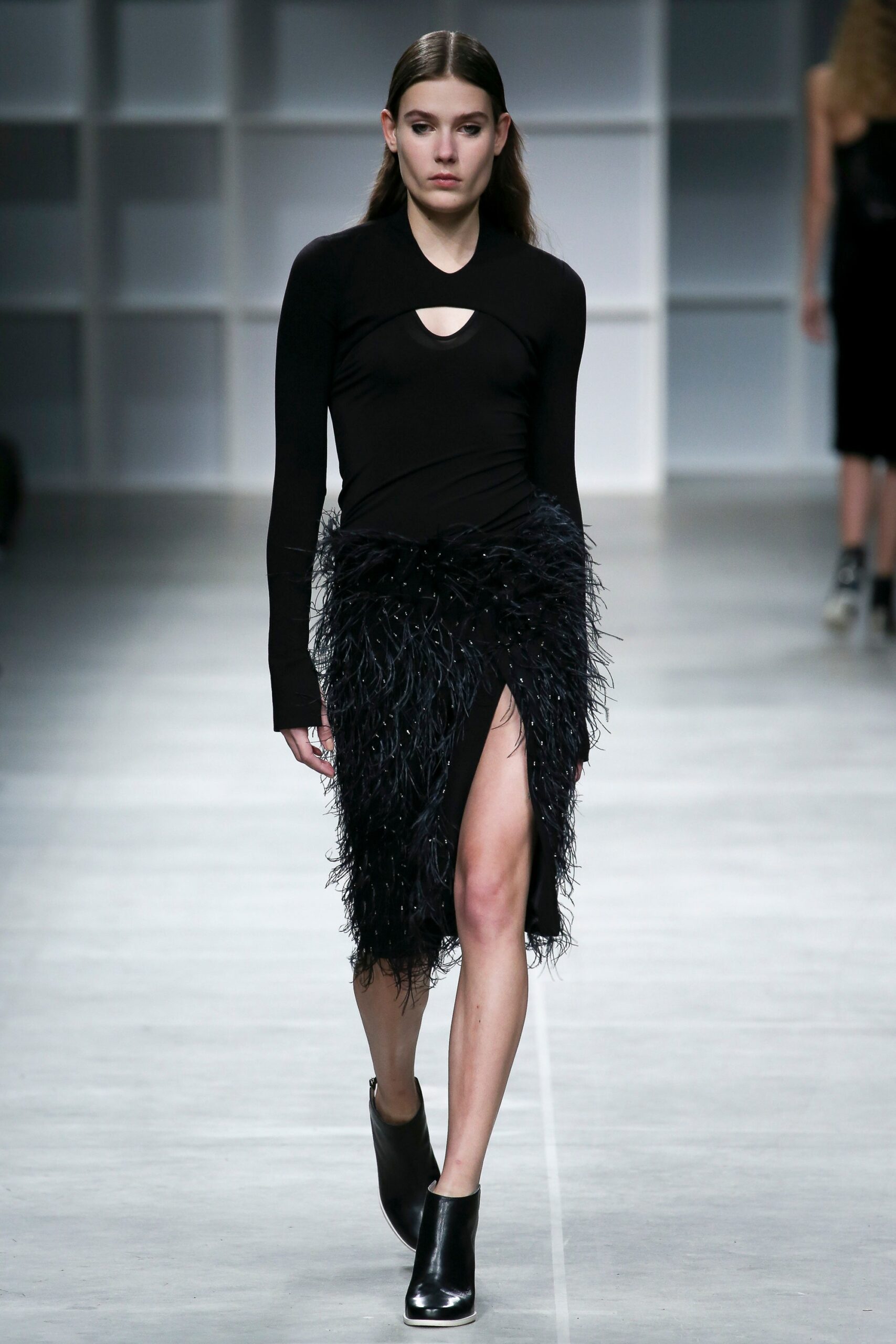 black silk sleeveless dress
