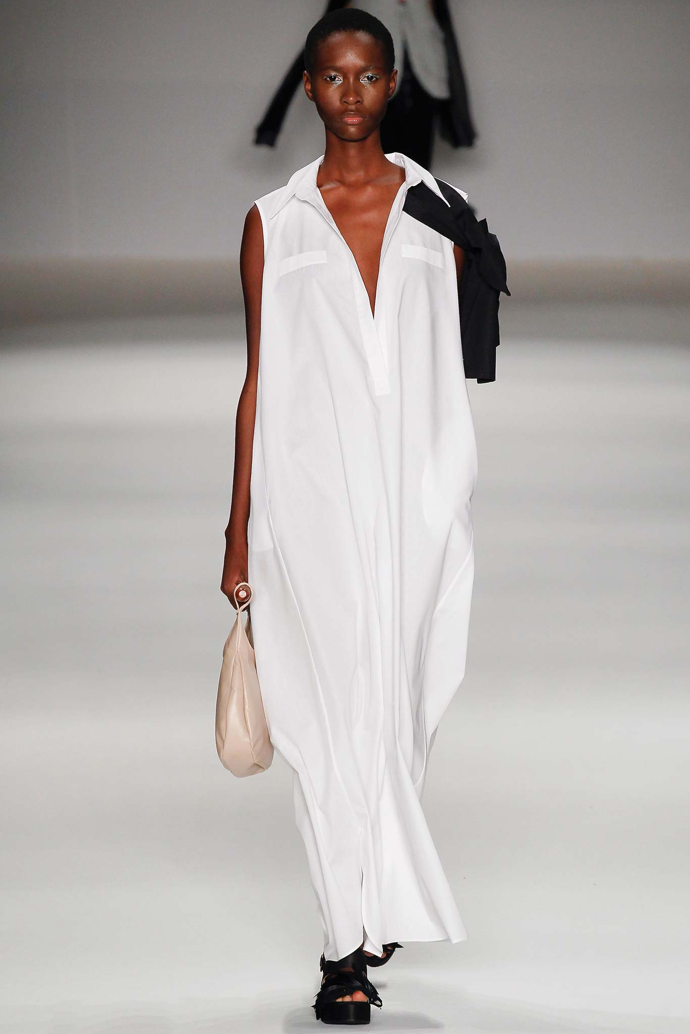 white relaxed sleeveless dress
