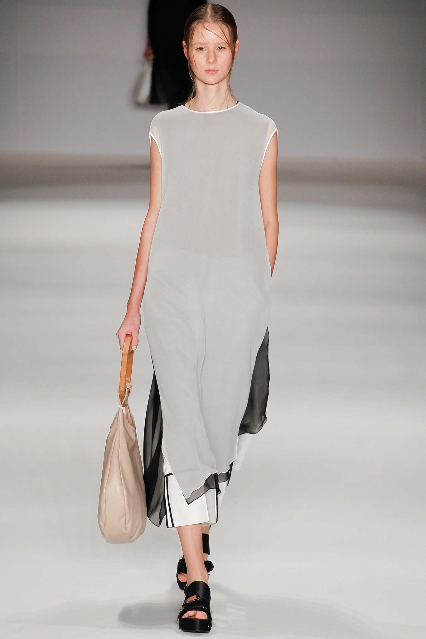 gray layered asymmetric midi dress