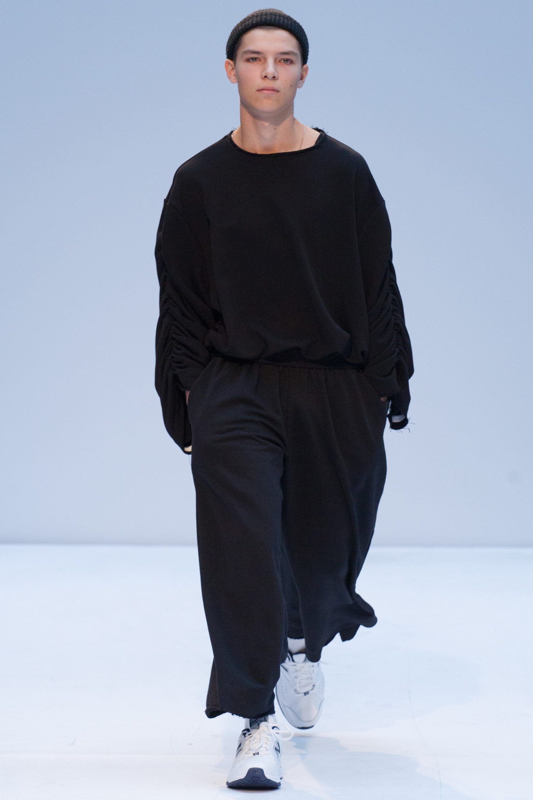 black relaxed top and pants