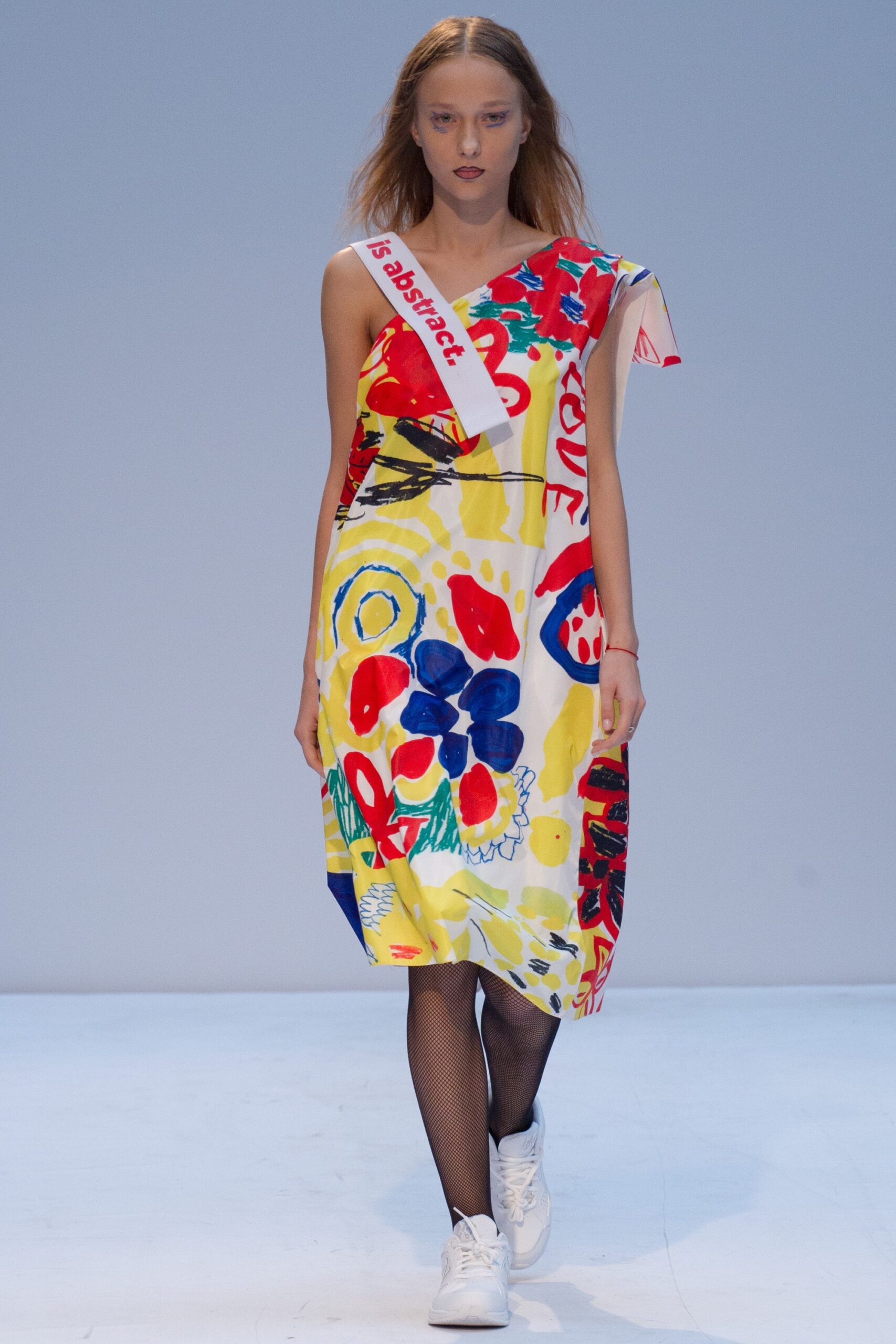 relaxed printed midi dress