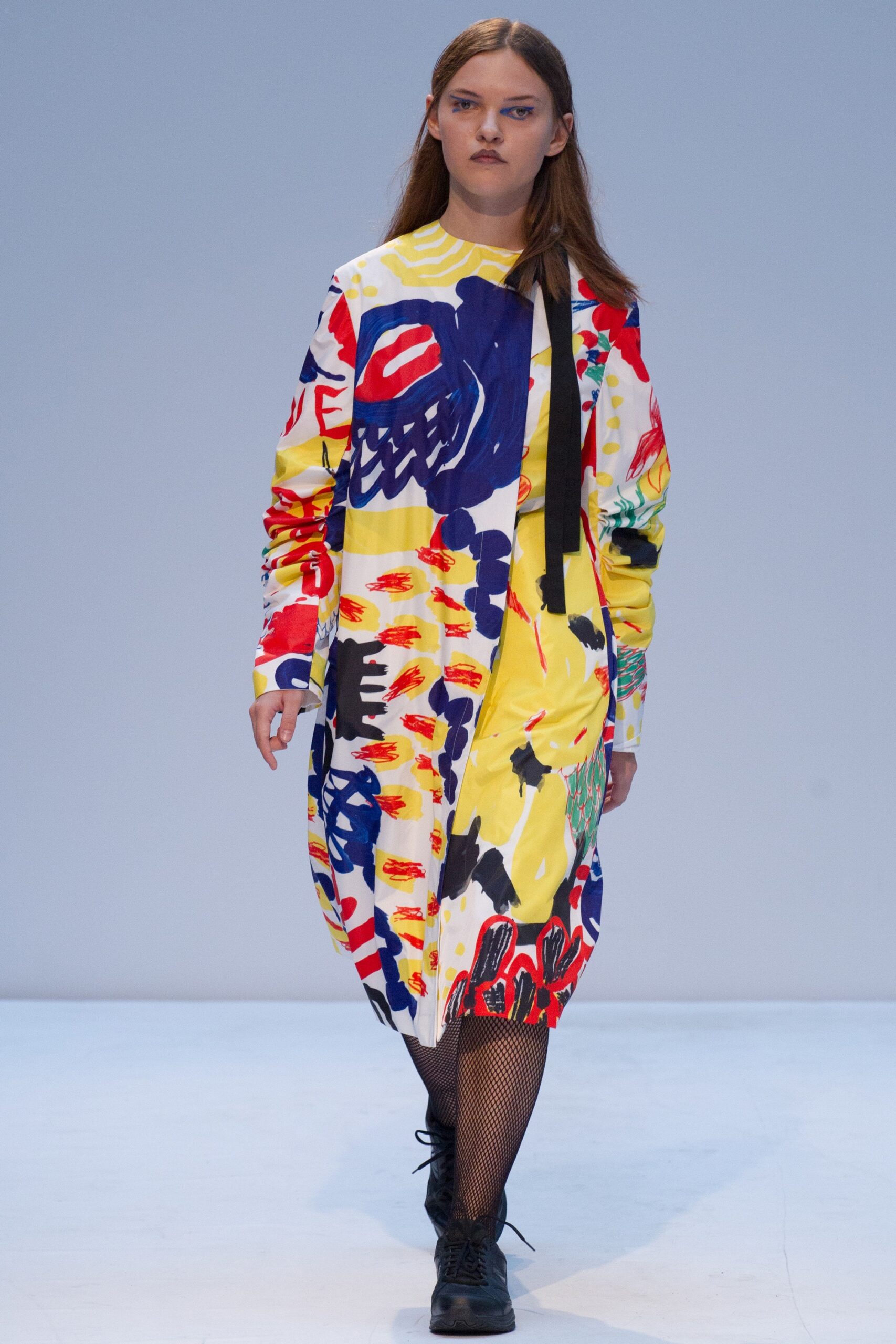 colorful printed midi dress