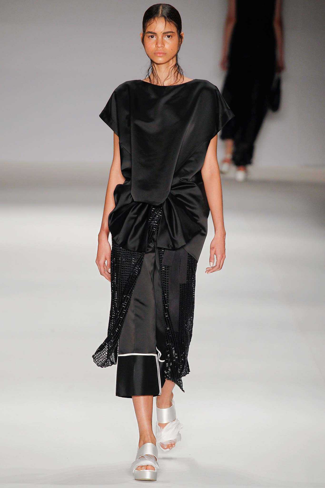 black silk relaxed dress