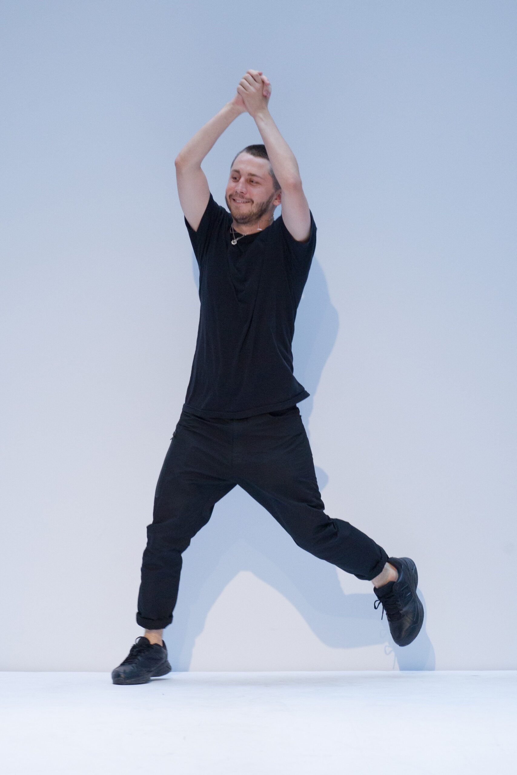 black relaxed t-shirt and pants