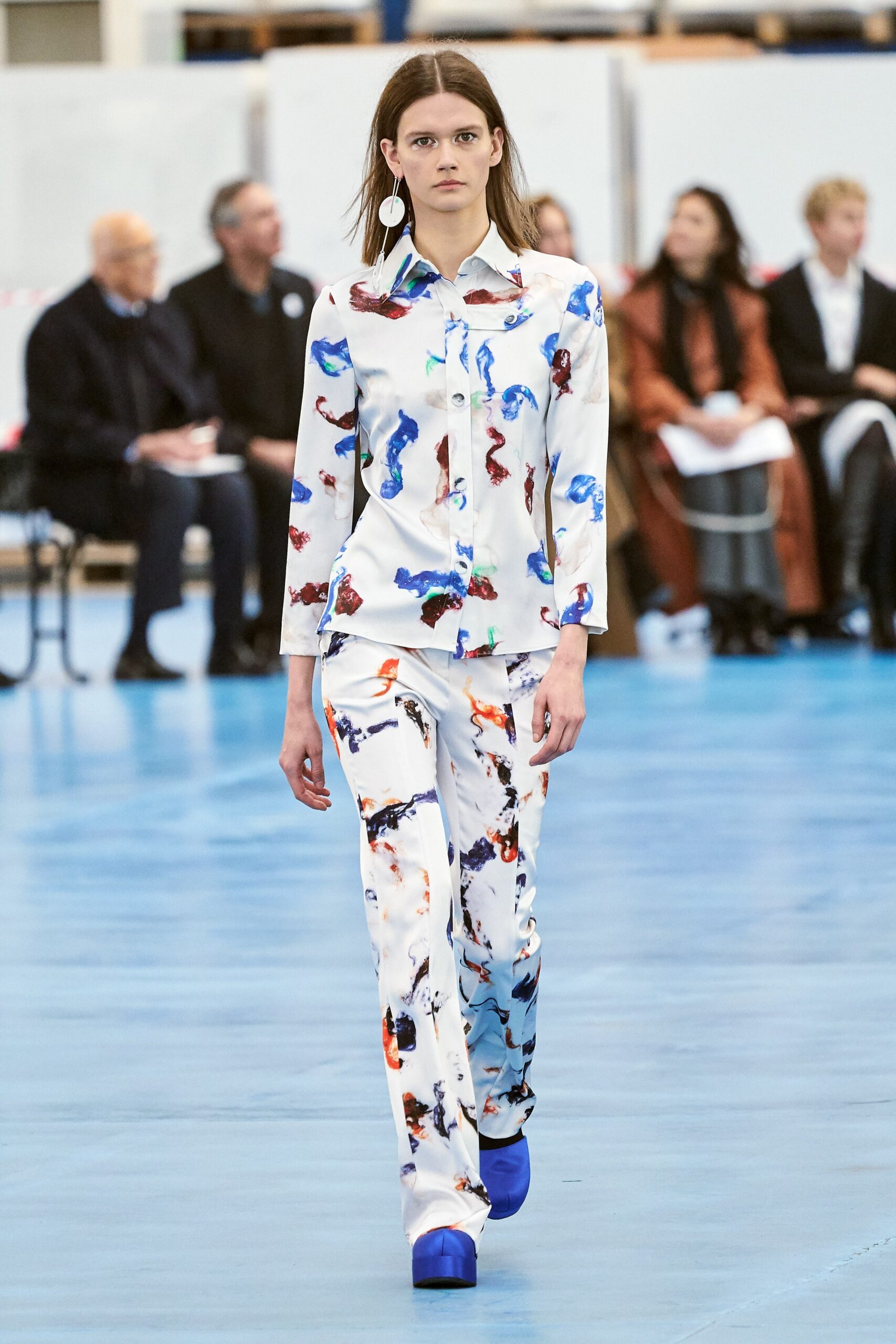 printed white shirt and pants