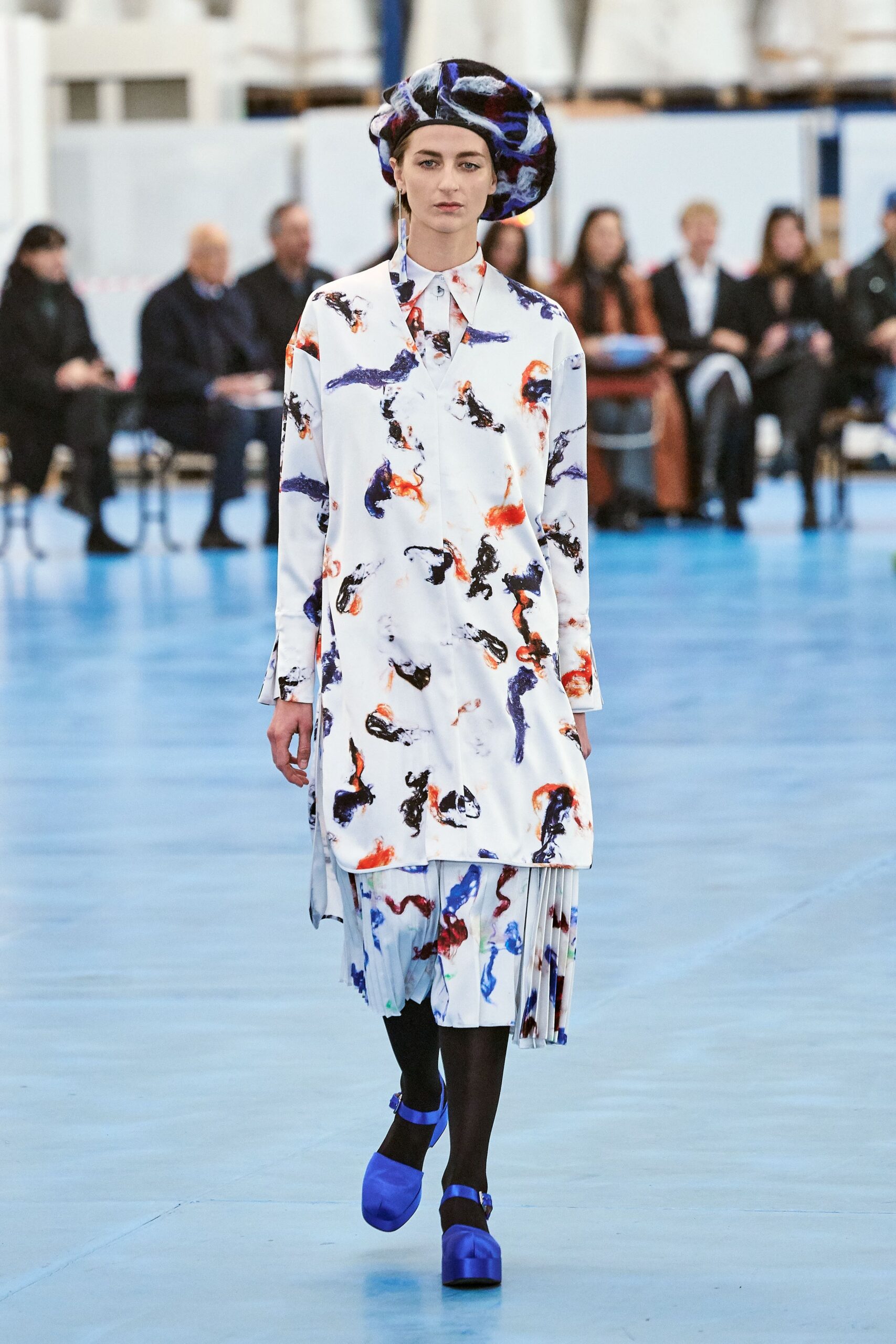 relaxed multi-colored midi dress