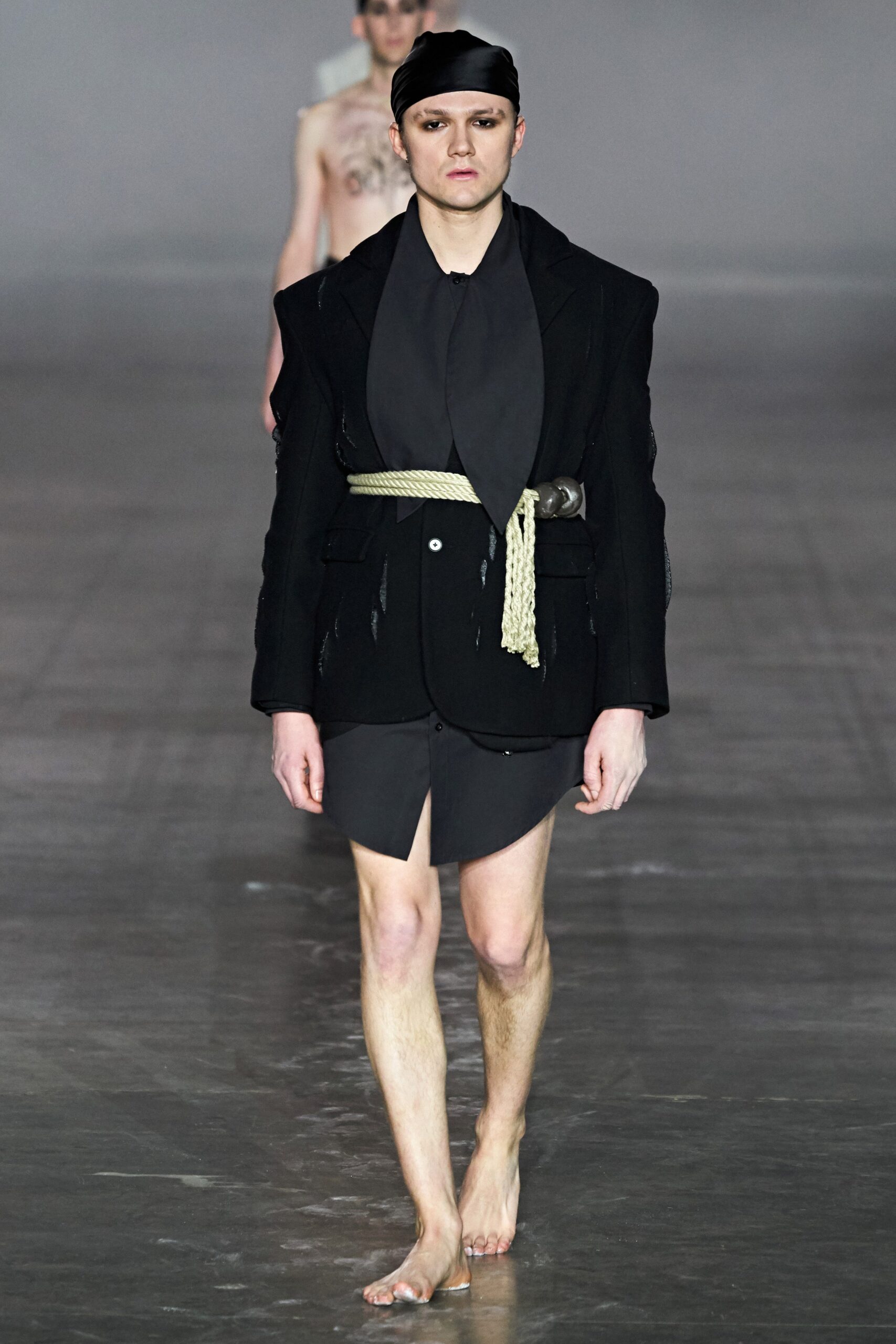 black structured blazer with shorts