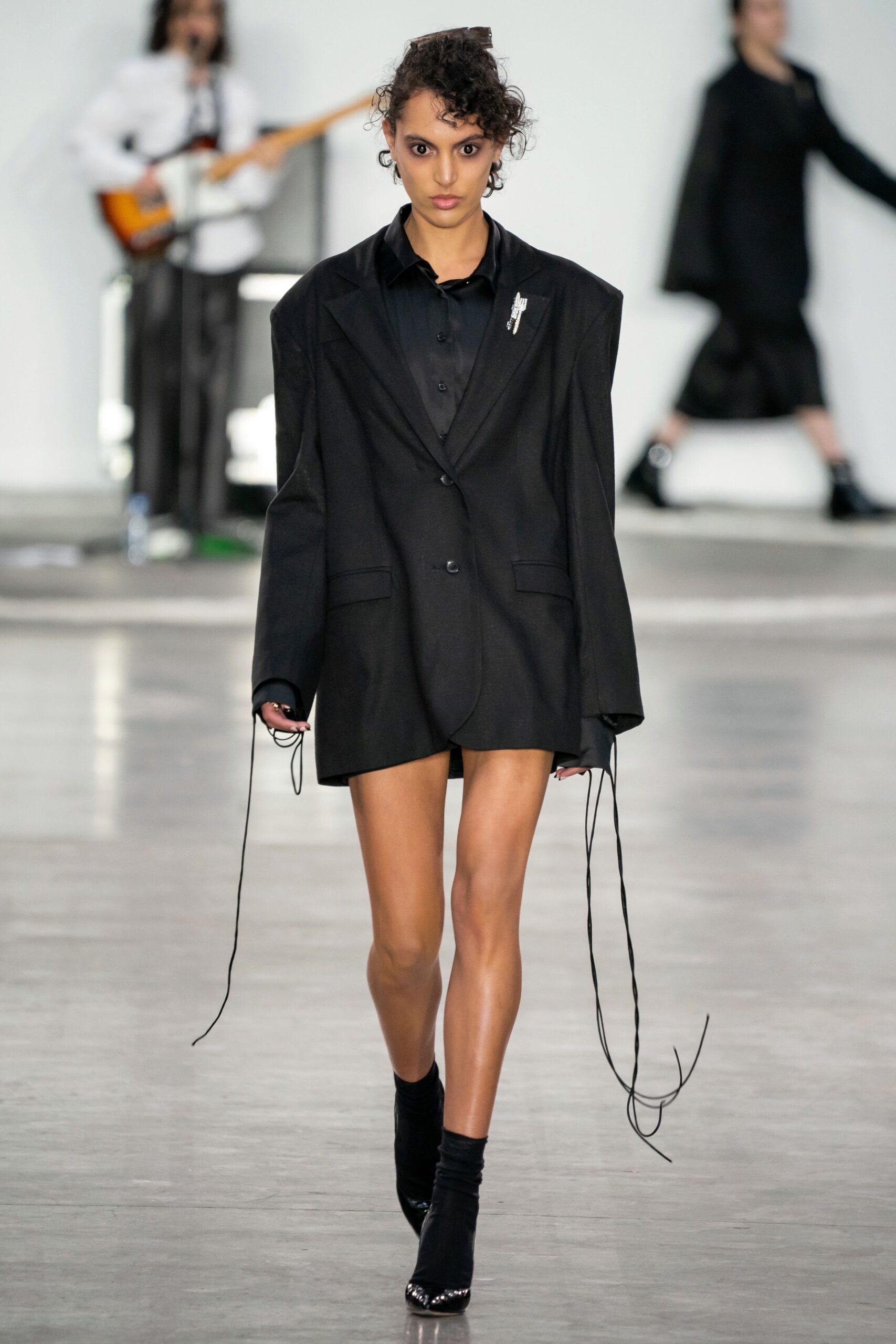 black leather boots