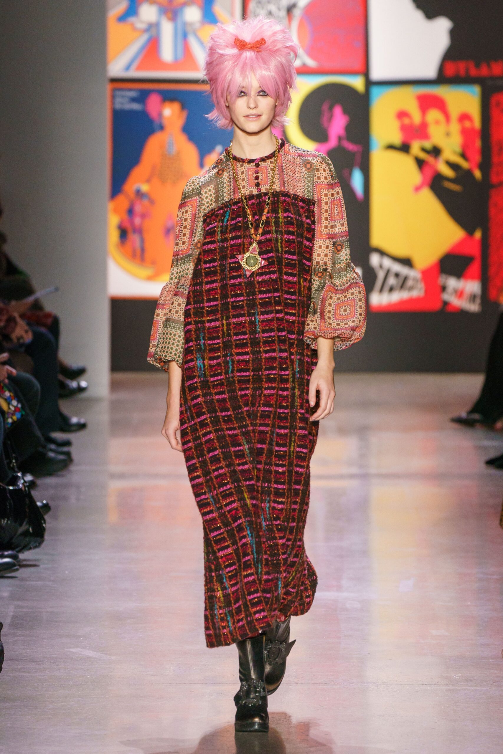 red printed maxi dress