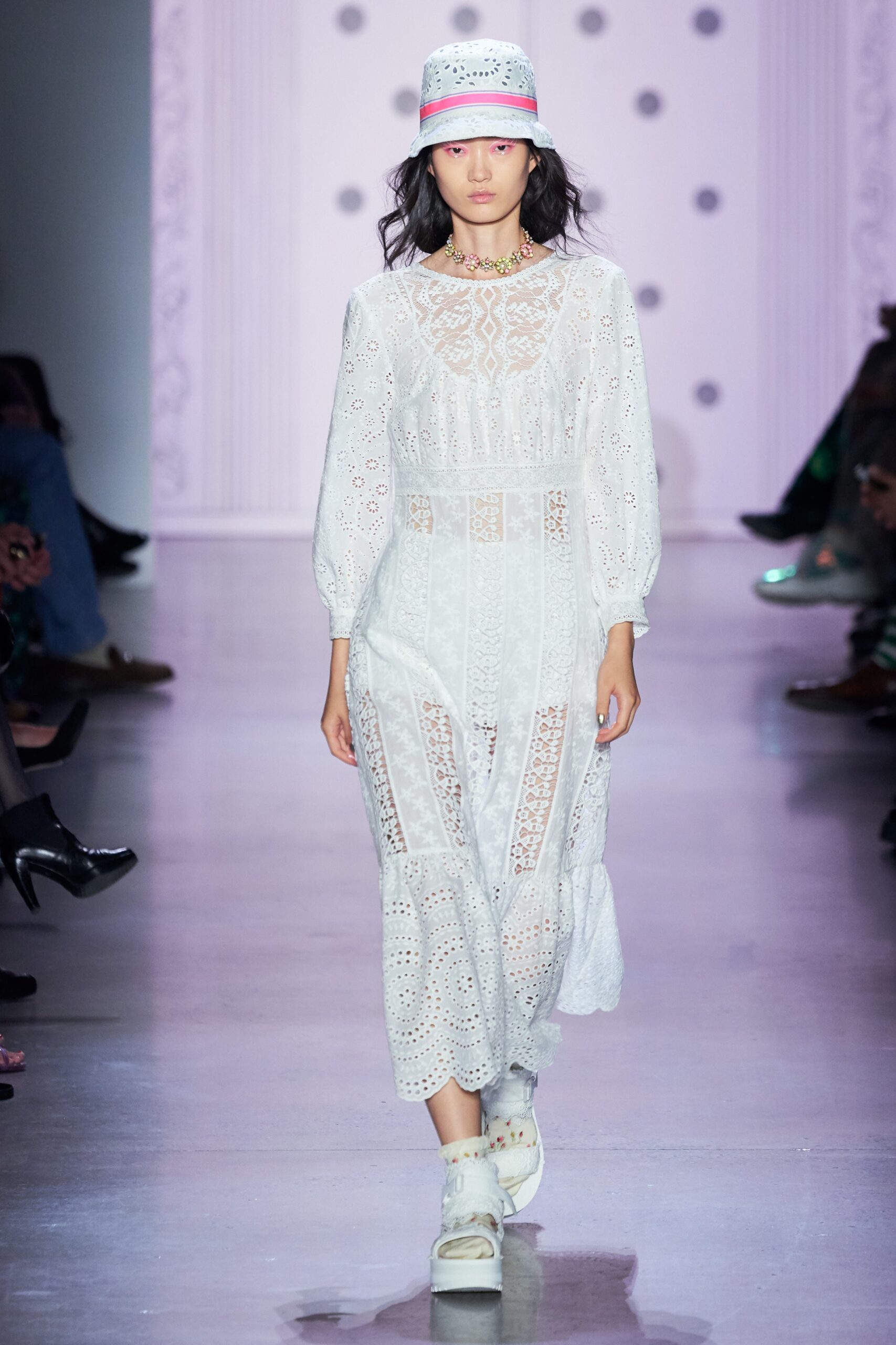 white embroidered midi dress