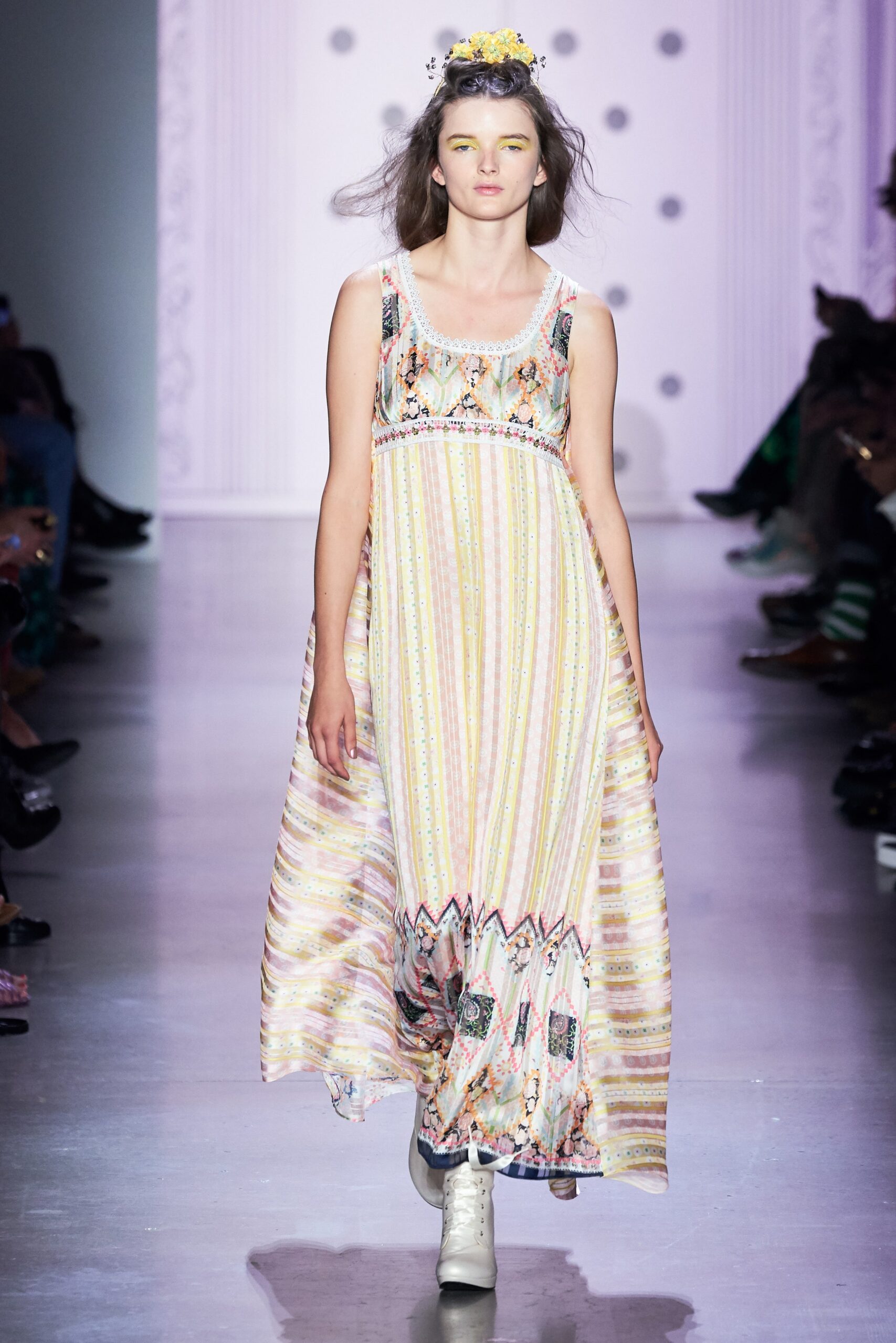 multi-colored silk maxi dress