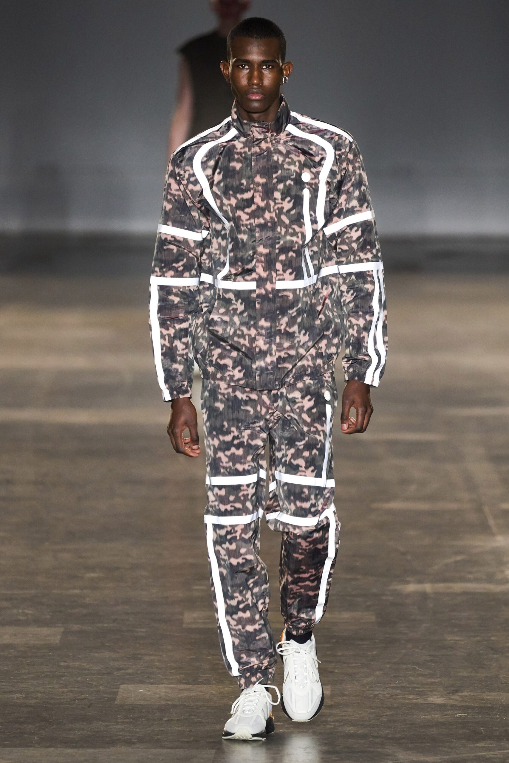 black and pink camouflage jumpsuit