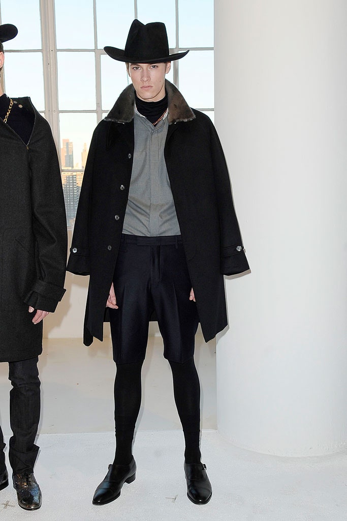 black wool coat with gray shirt