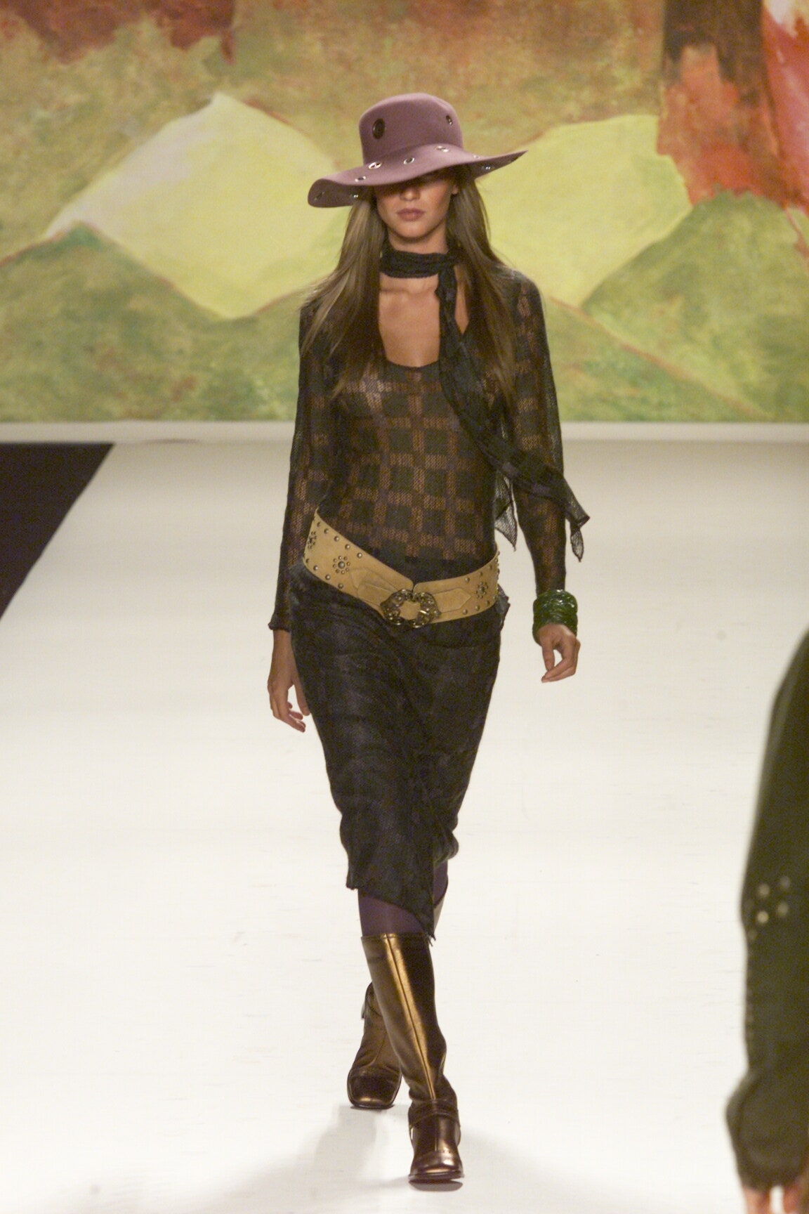 black silk fitted top and skirt