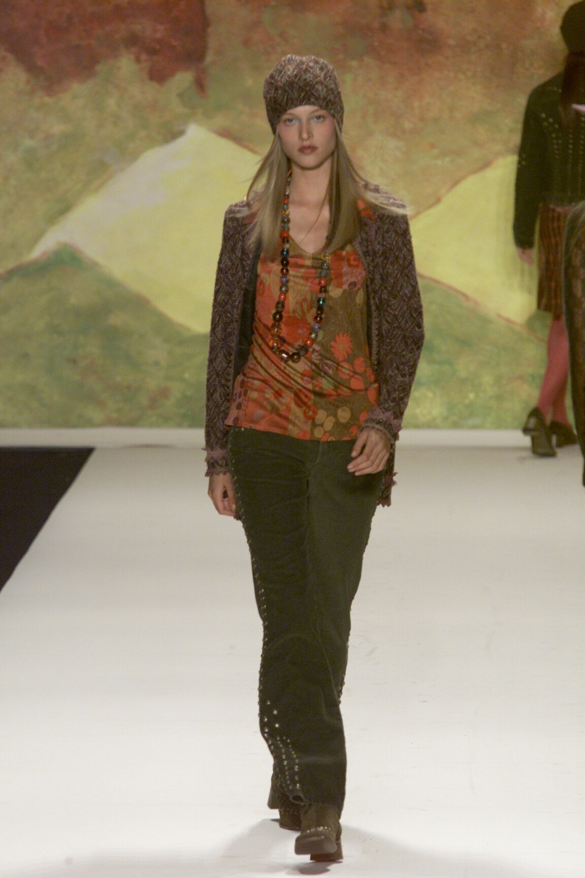 floral top with relaxed jacket