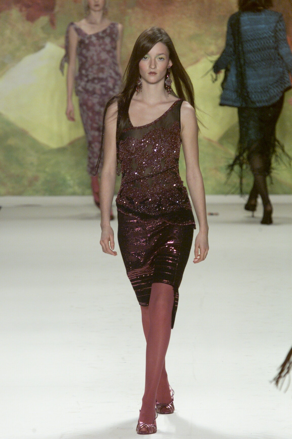 purple black sequin mini dress