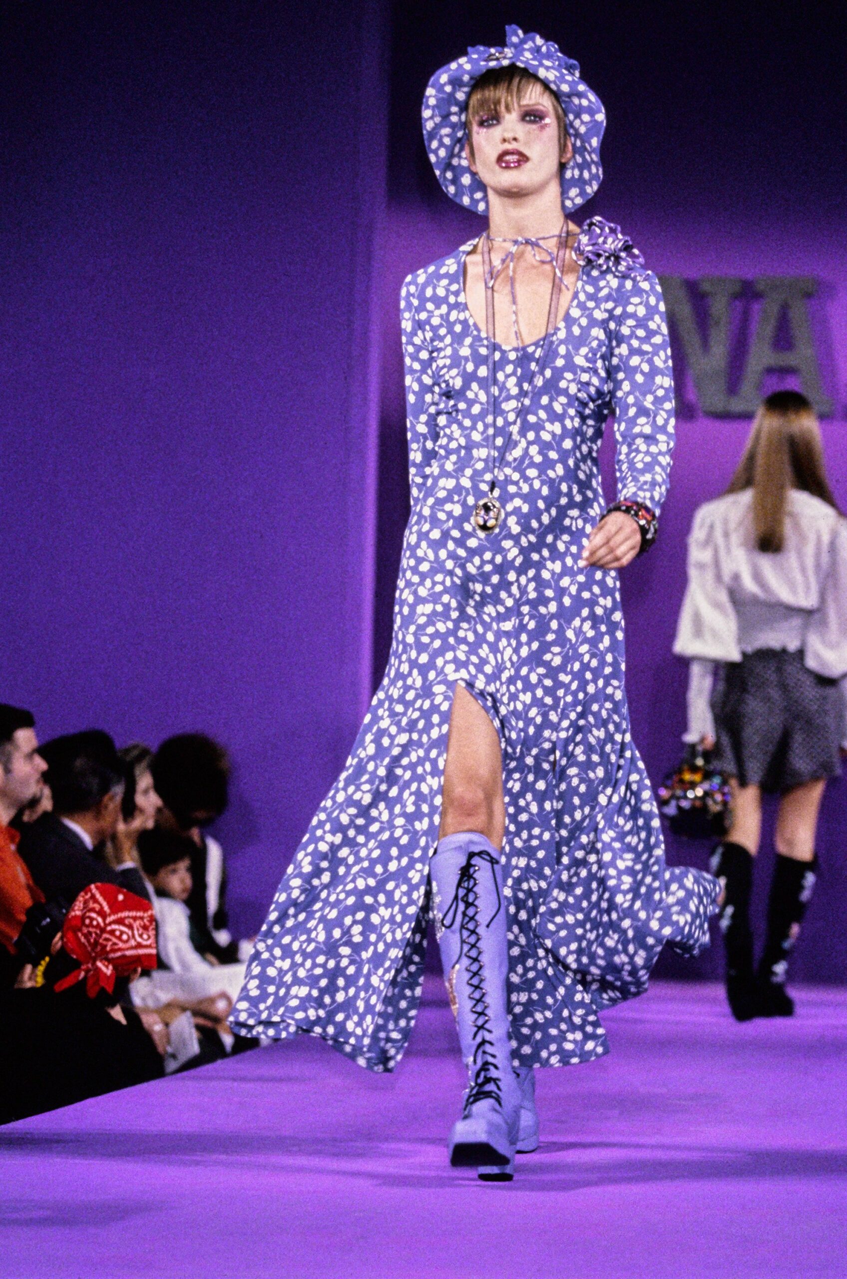purple zippered boots