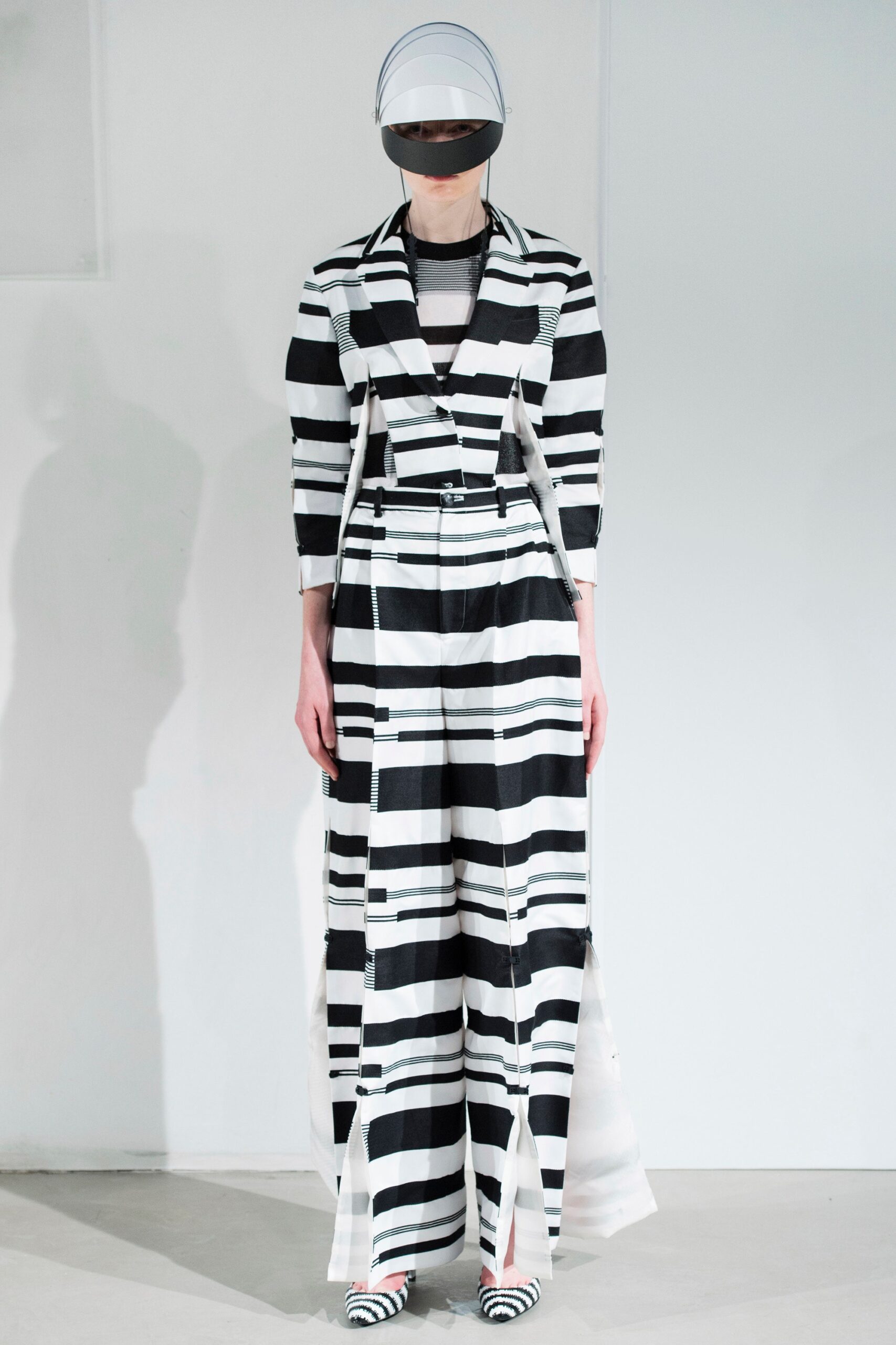 black and white striped maxi dress