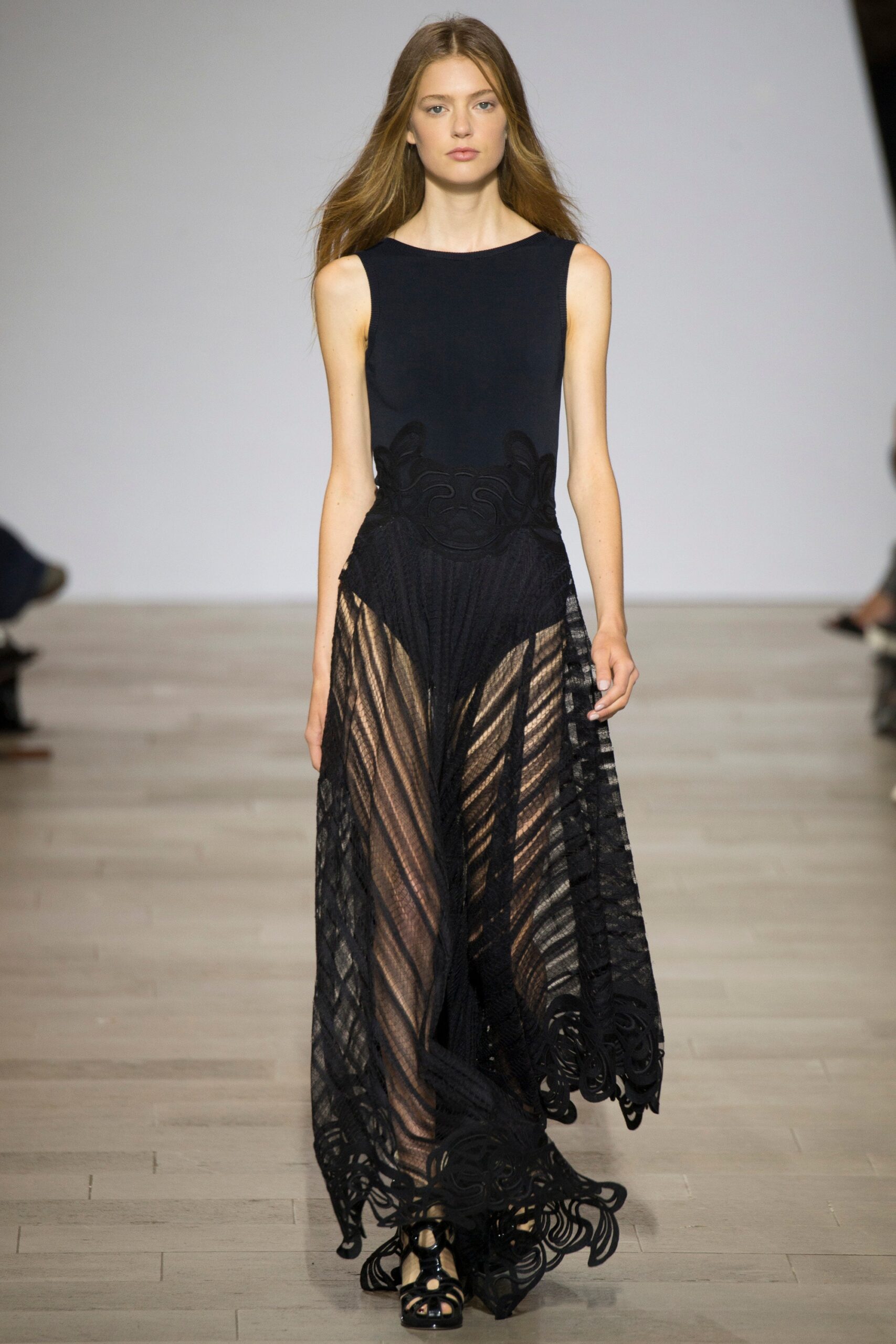 black silk lace maxi dress