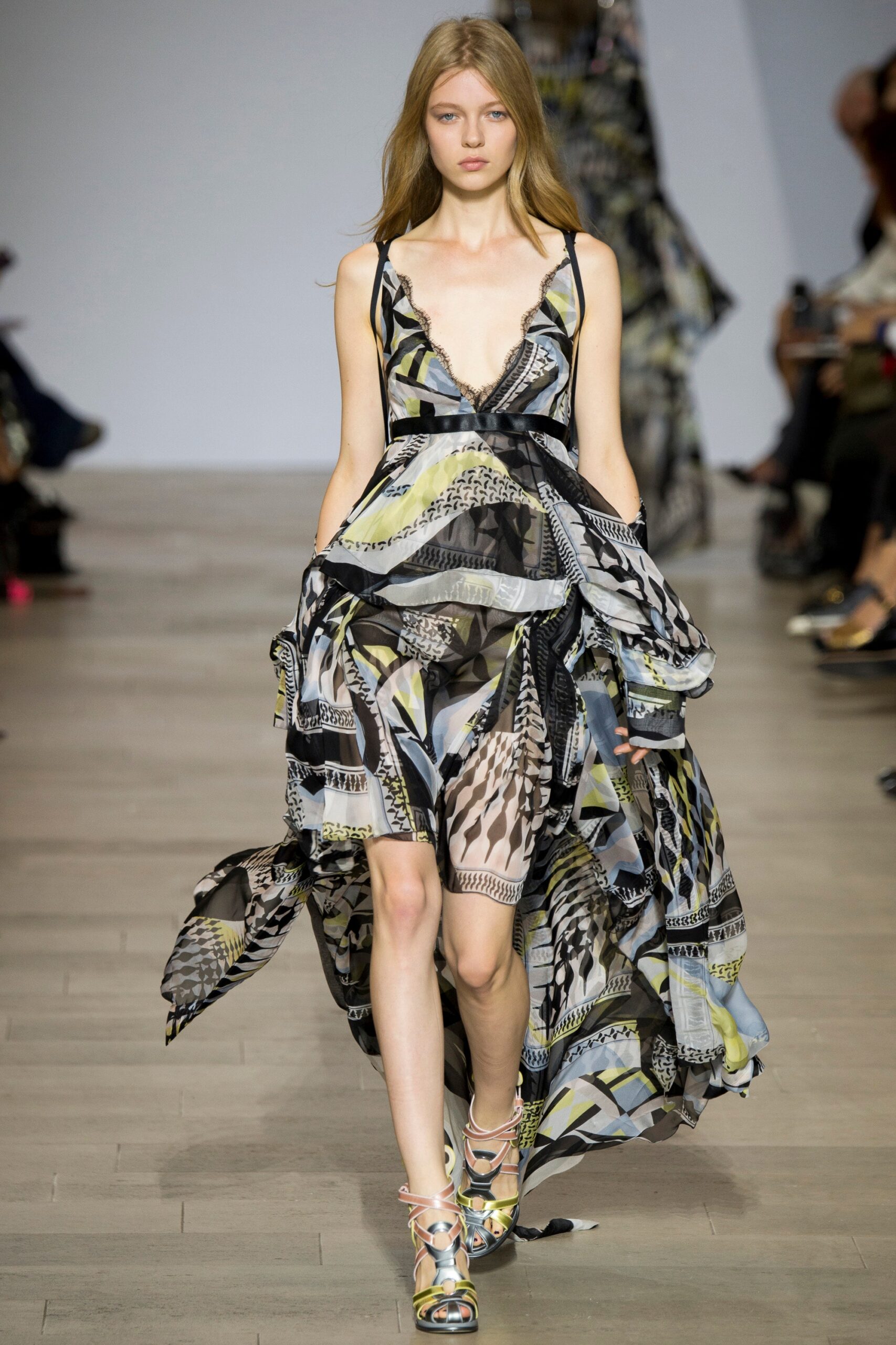 flowing printed maxi dress
