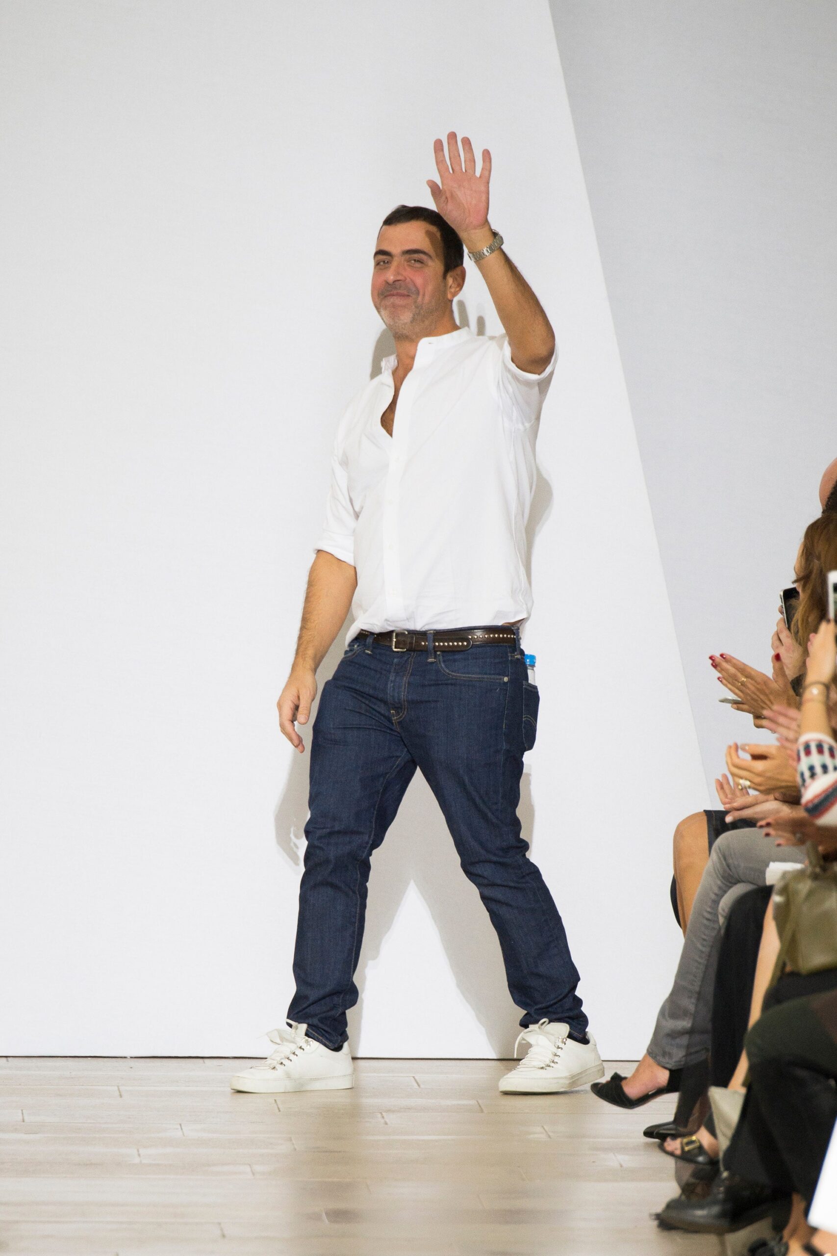 blue denim slim pants