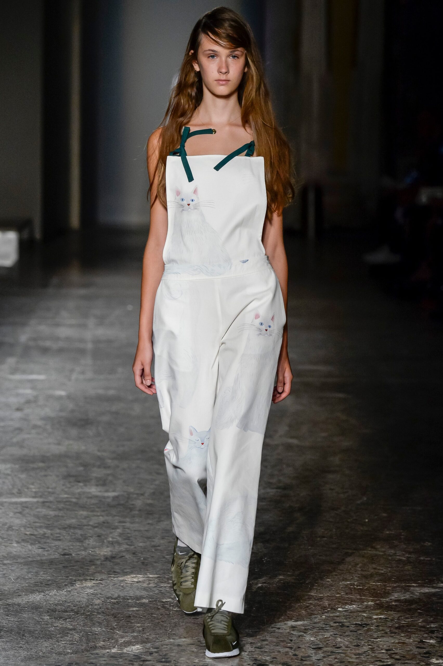 white cotton sleeveless jumpsuit