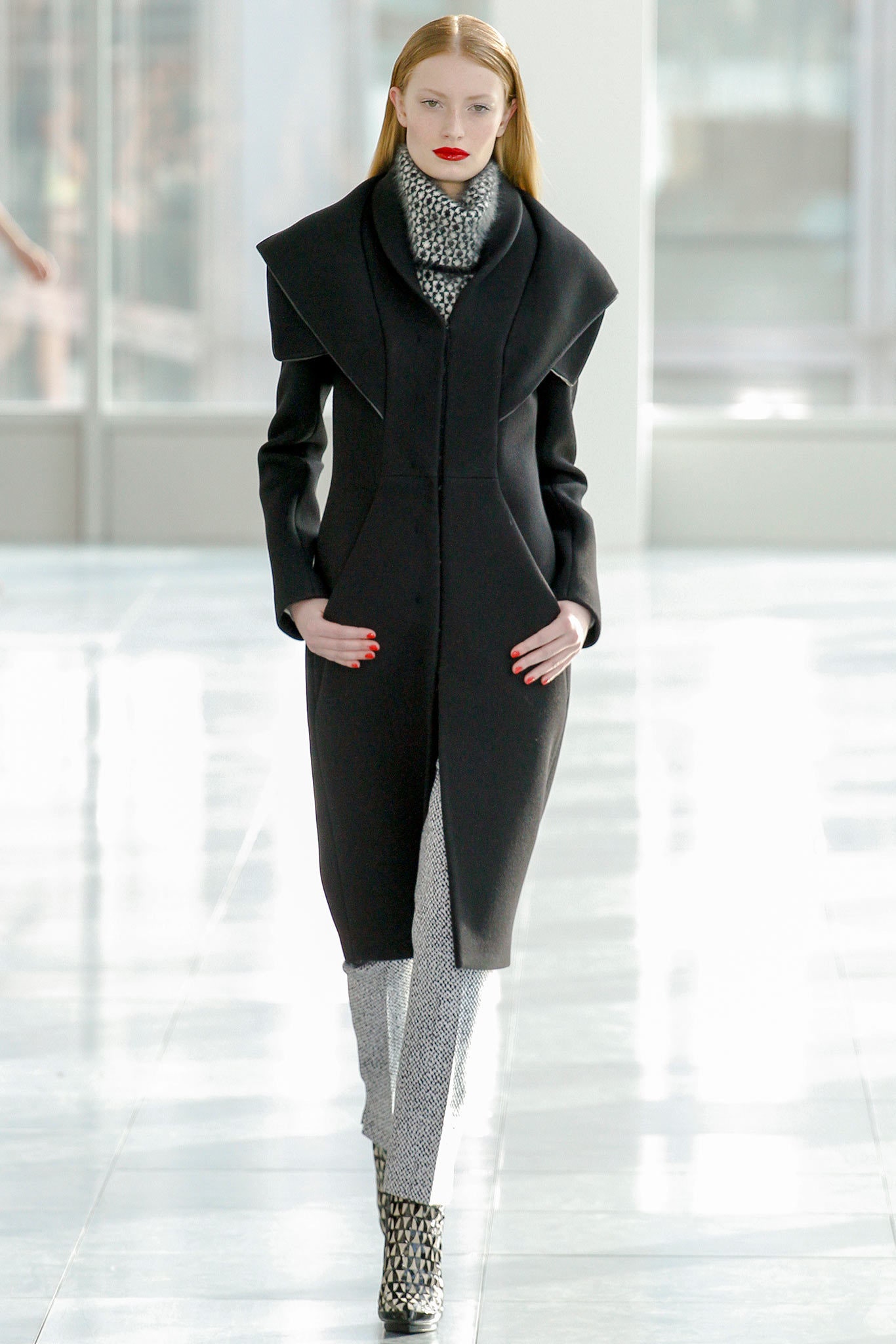 gray wool scarf