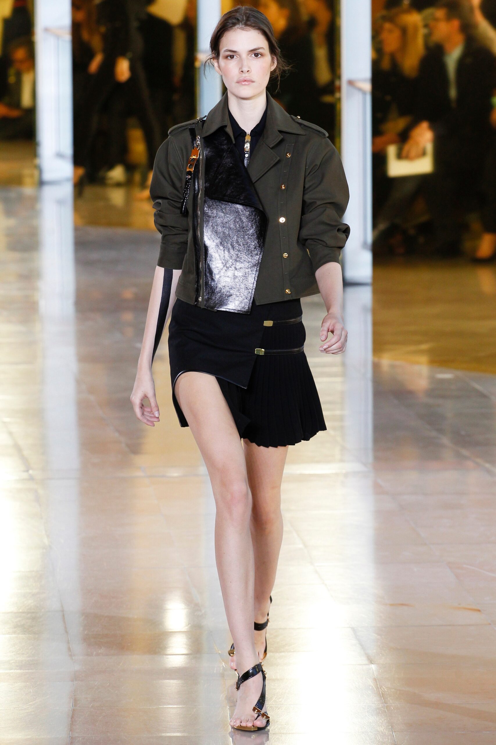 fitted black jacket and skirt