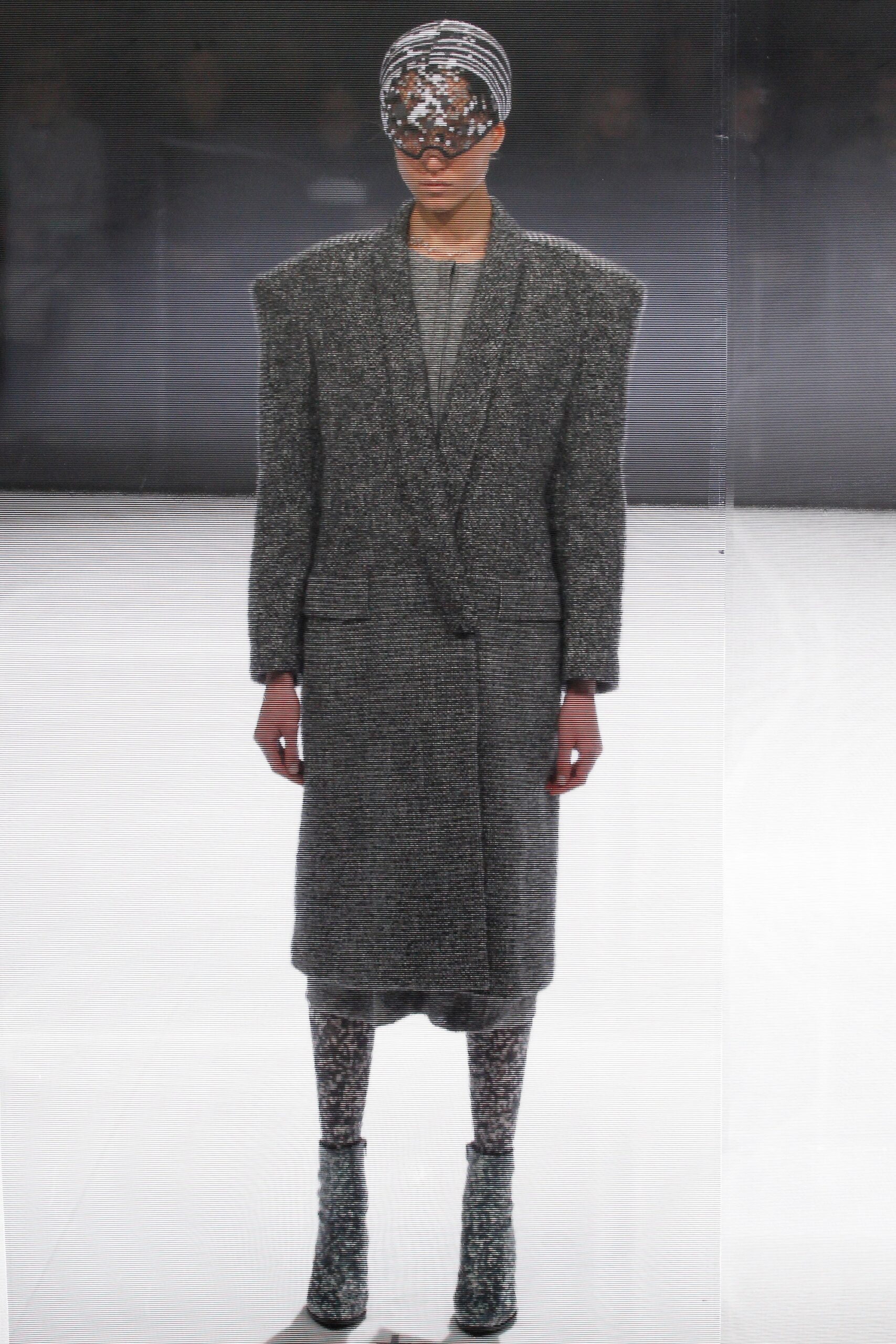 gray wool structured coat