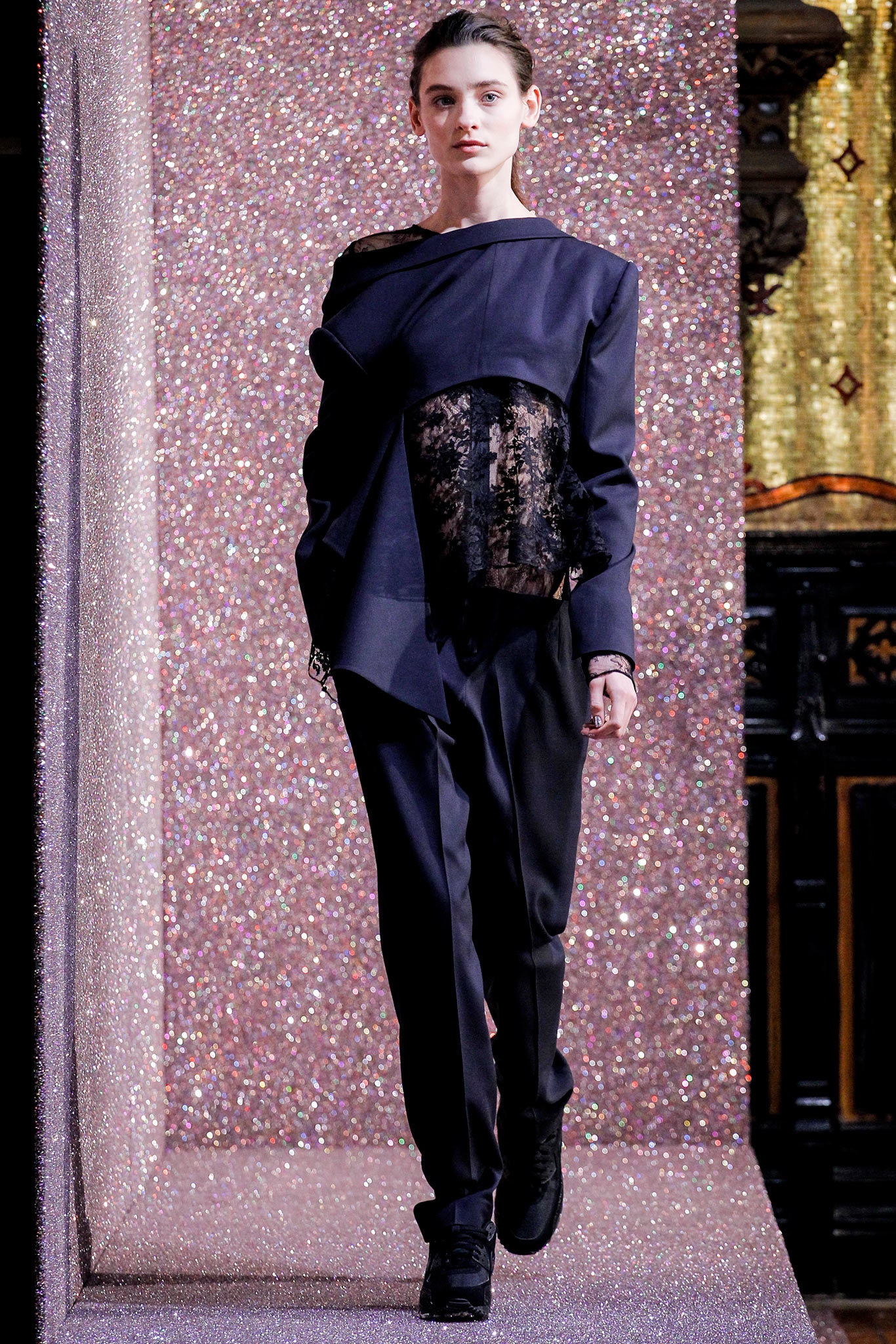 black blazer and corset outfit