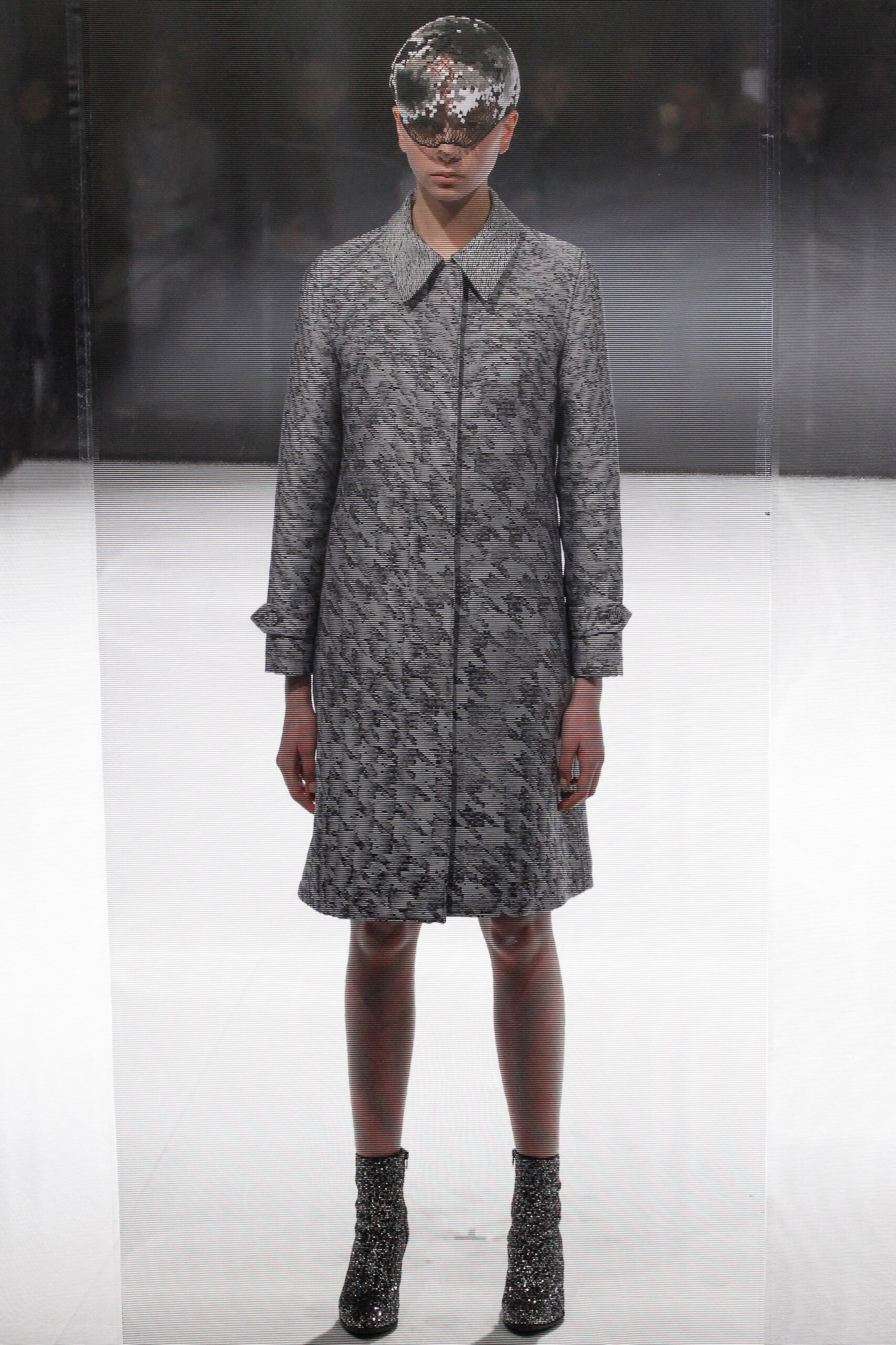 fitted gray wool coat