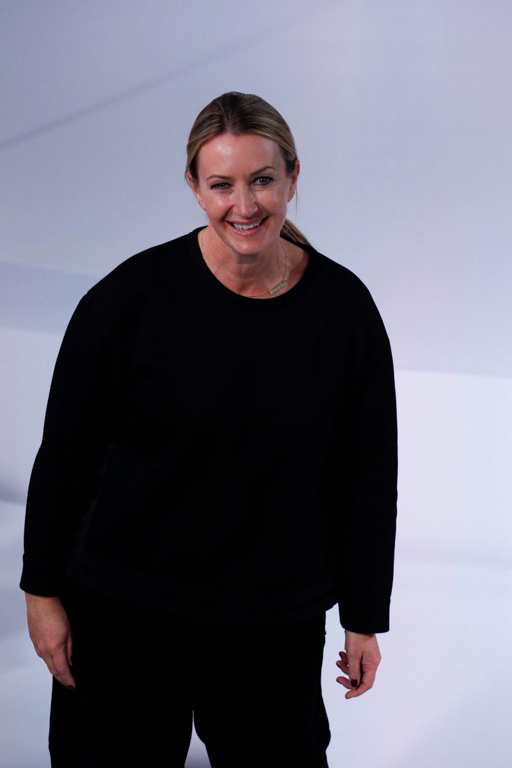 black relaxed top and pants