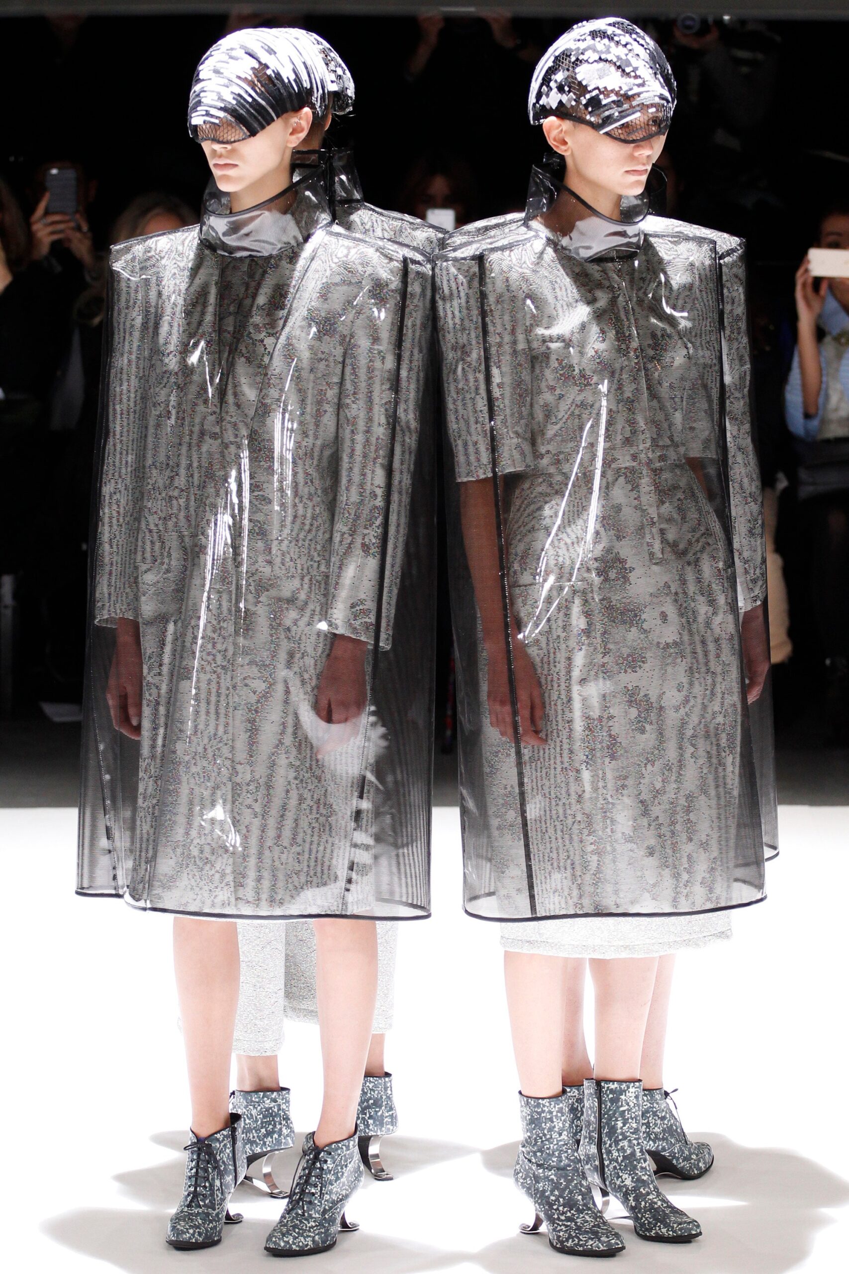 silver silk midi dress with cape