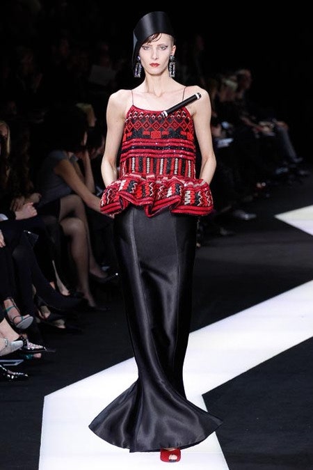 black and red embroidered maxi dress