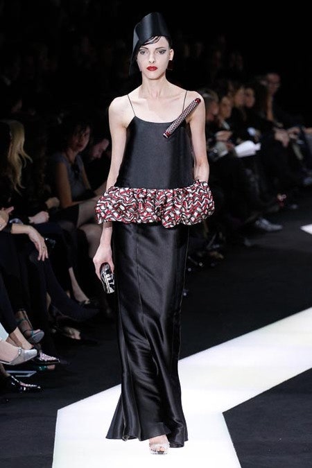 black silk ruffled maxi dress