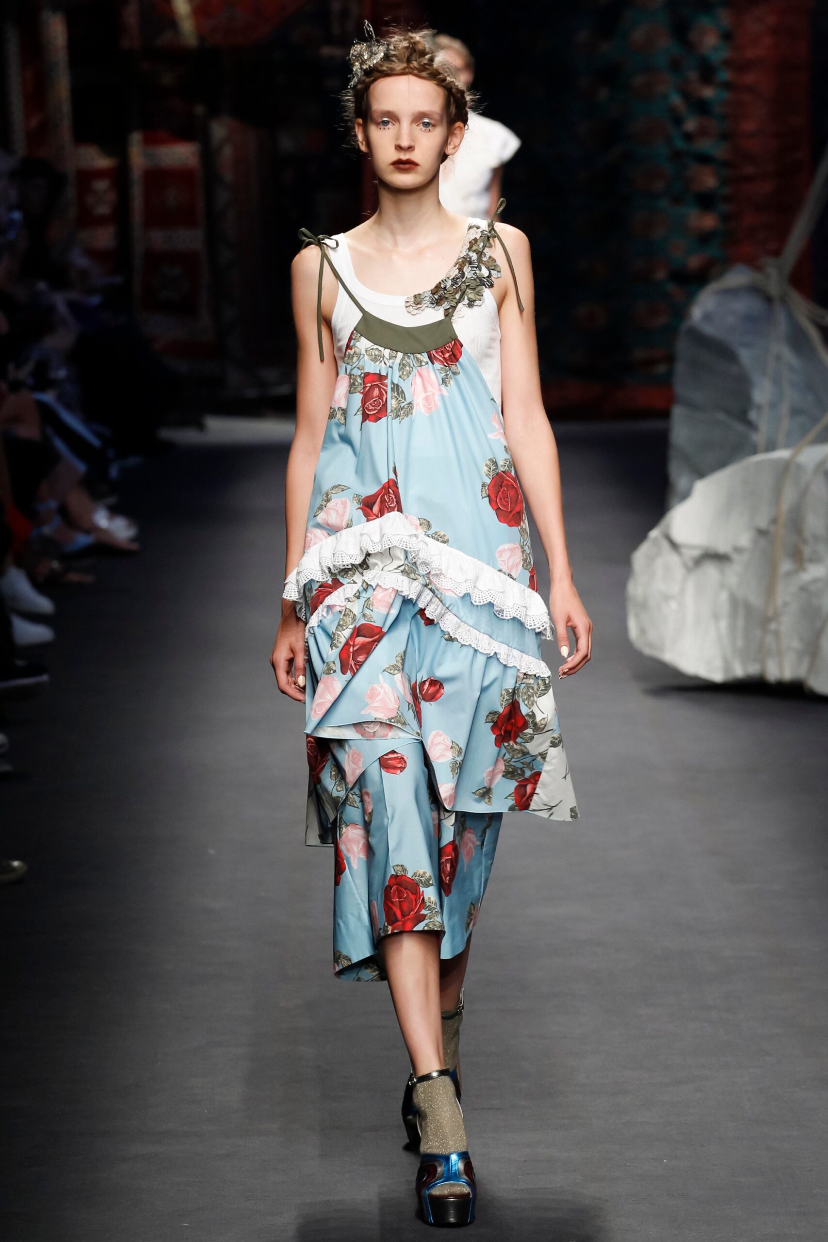 relaxed floral midi dress