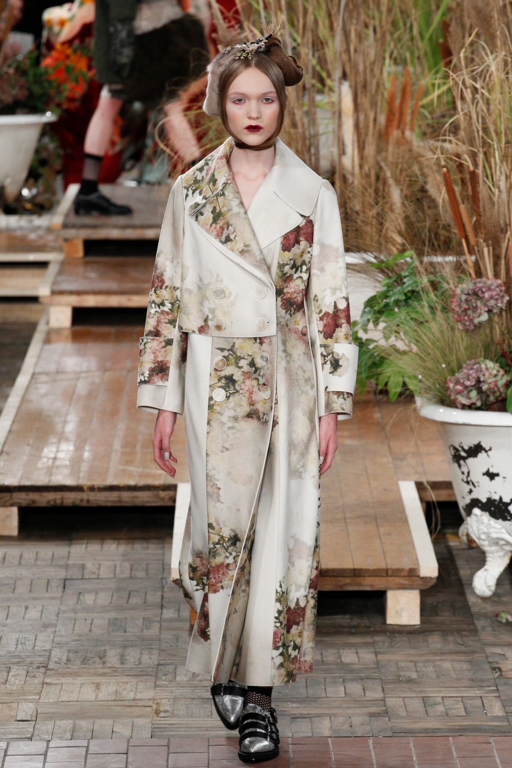 floral print relaxed coat