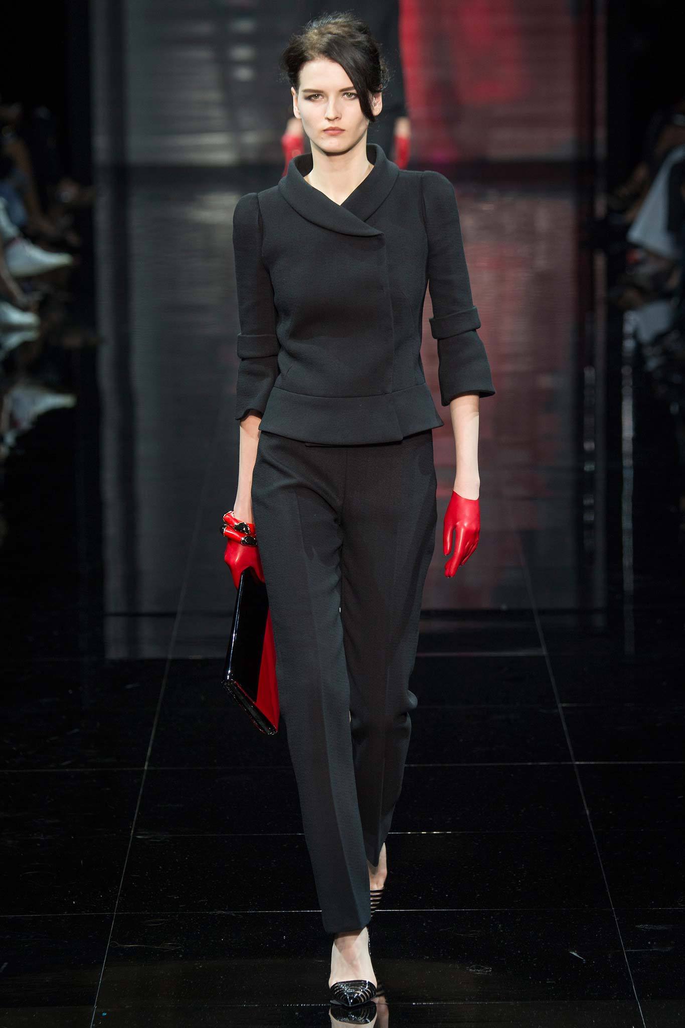 black tailored blazer and pants