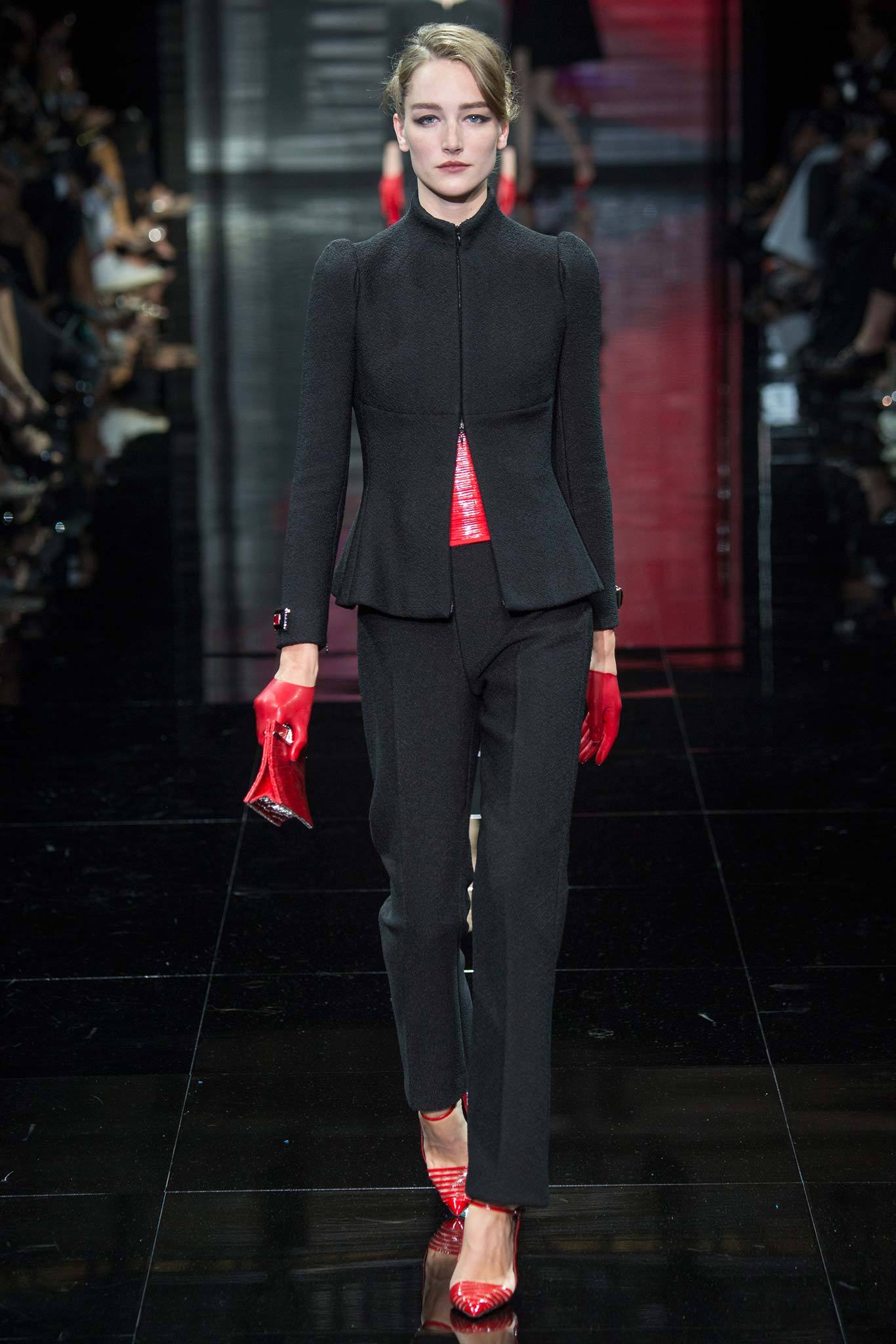 black tailored blazer and pants
