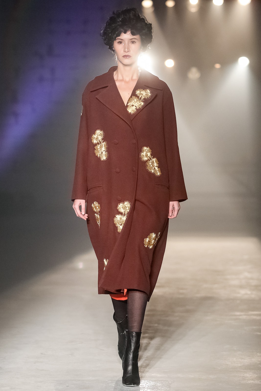 brown wool relaxed coat