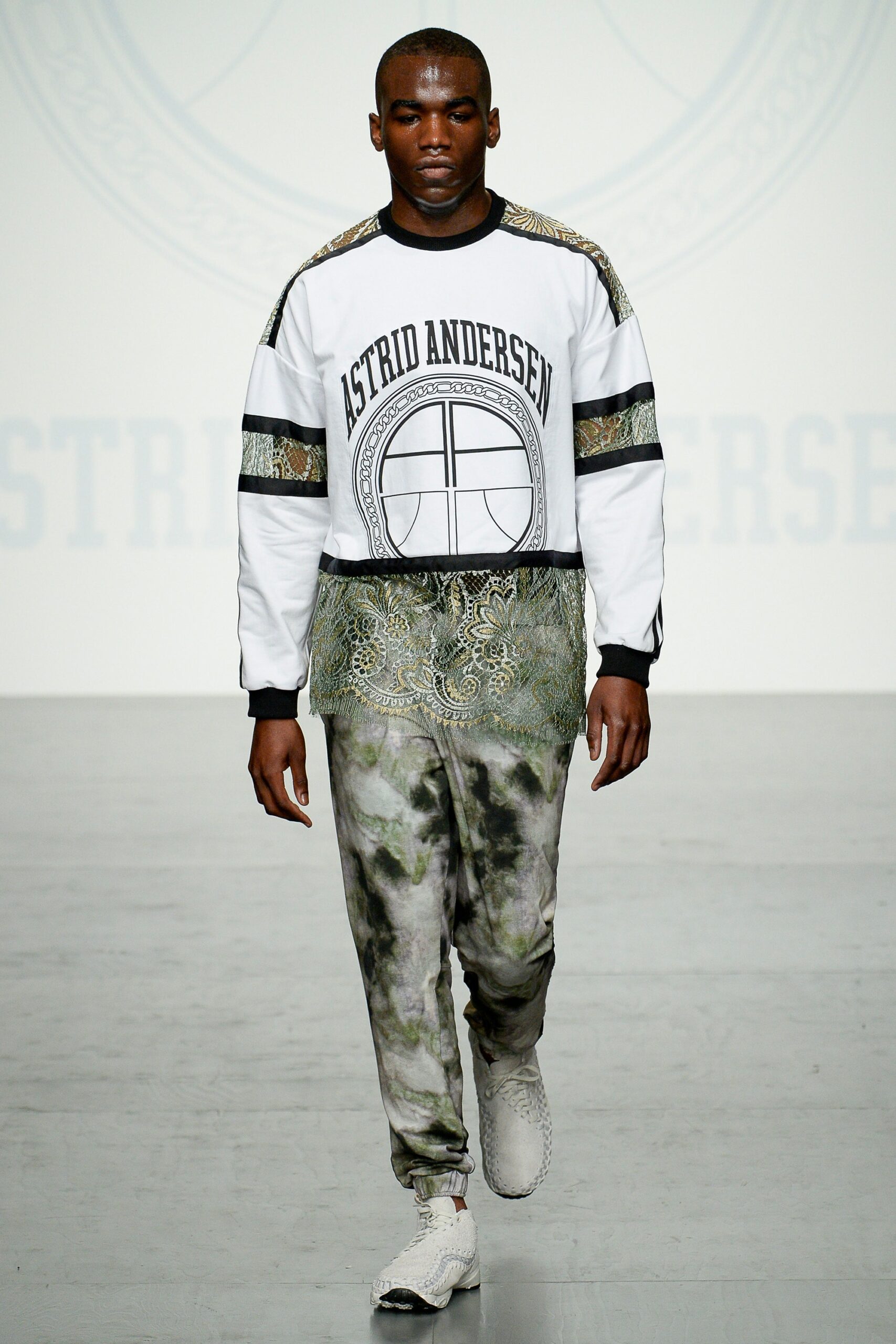 relaxed white sweater with cargo pants